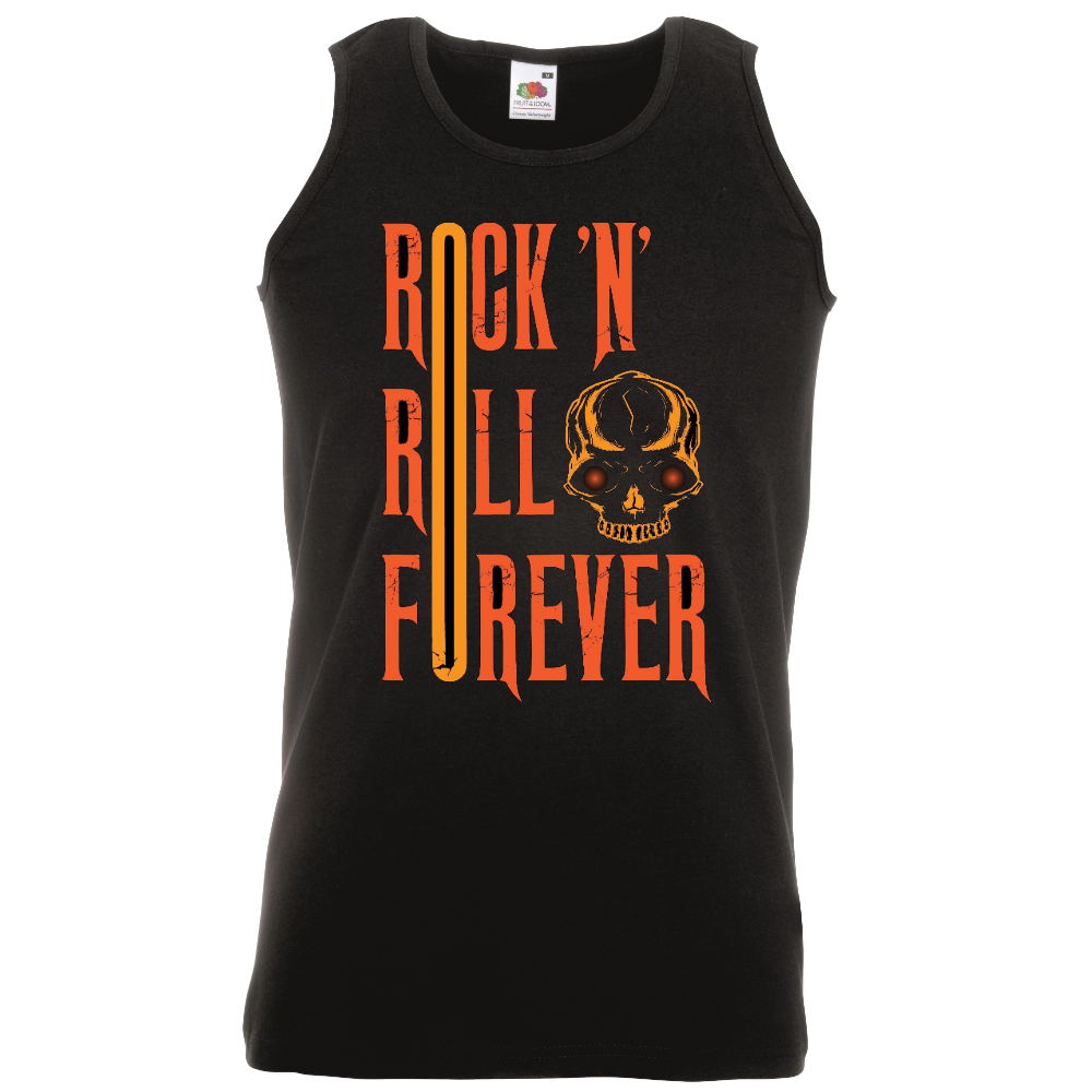 HIHATON T-PAITA MUSTA - Rock 'N' Roll Forever