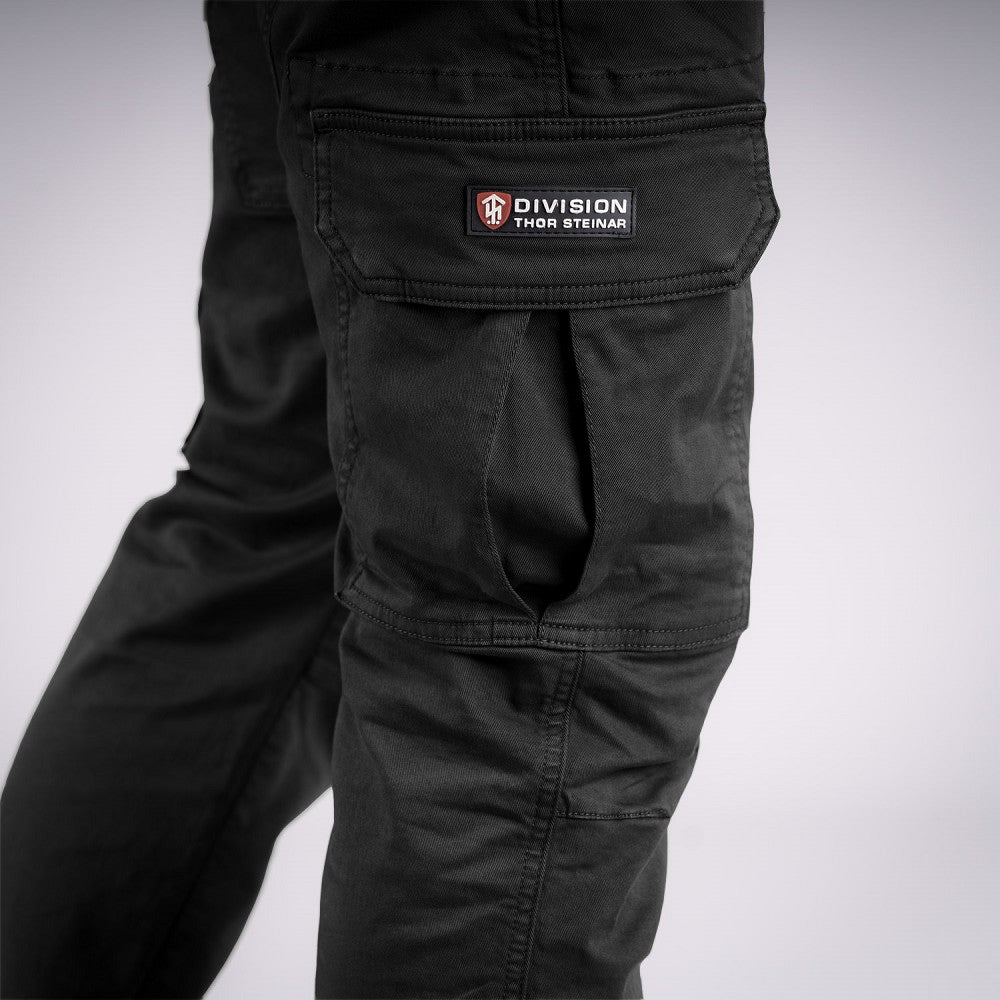 THOR STEINAR - Cargopants Forsund - musta - pituus 32"