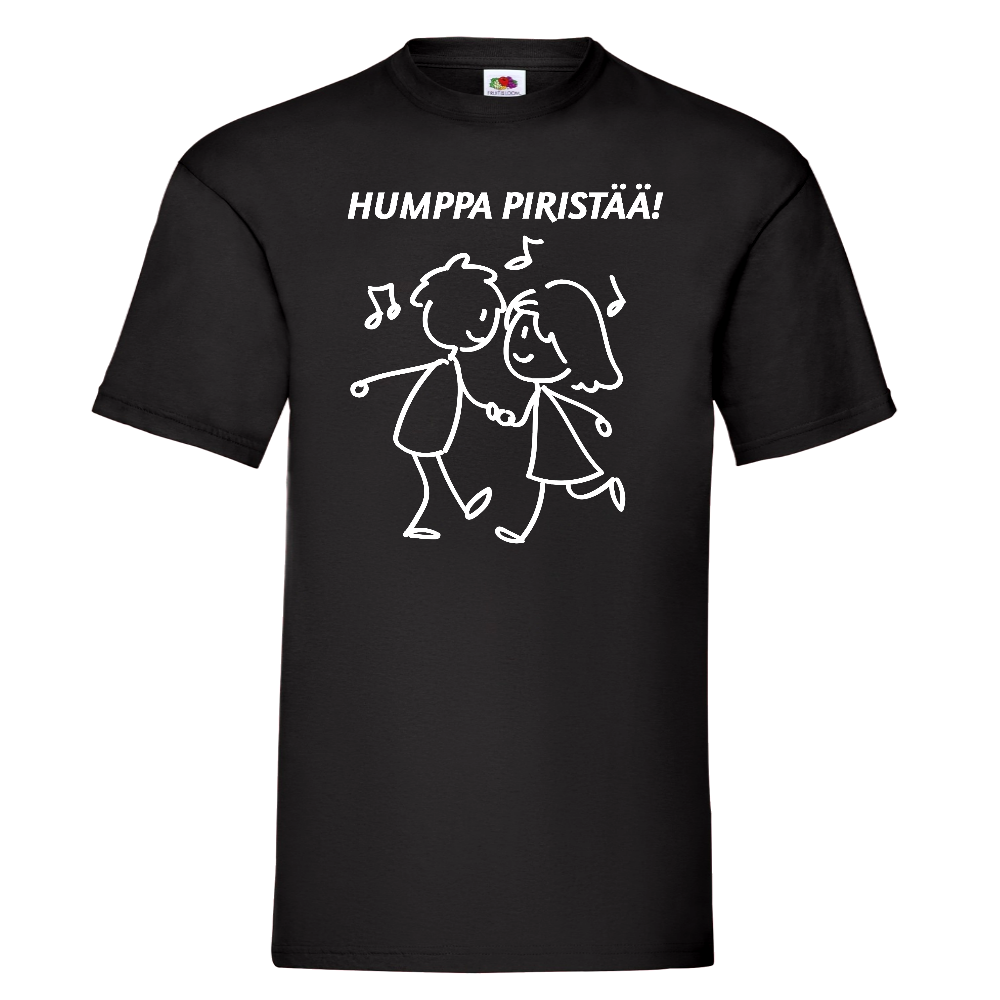 T-PAITA MUSTA - HUMPPA PIRISTÄÄ - KAMALA LUONNE (2848)