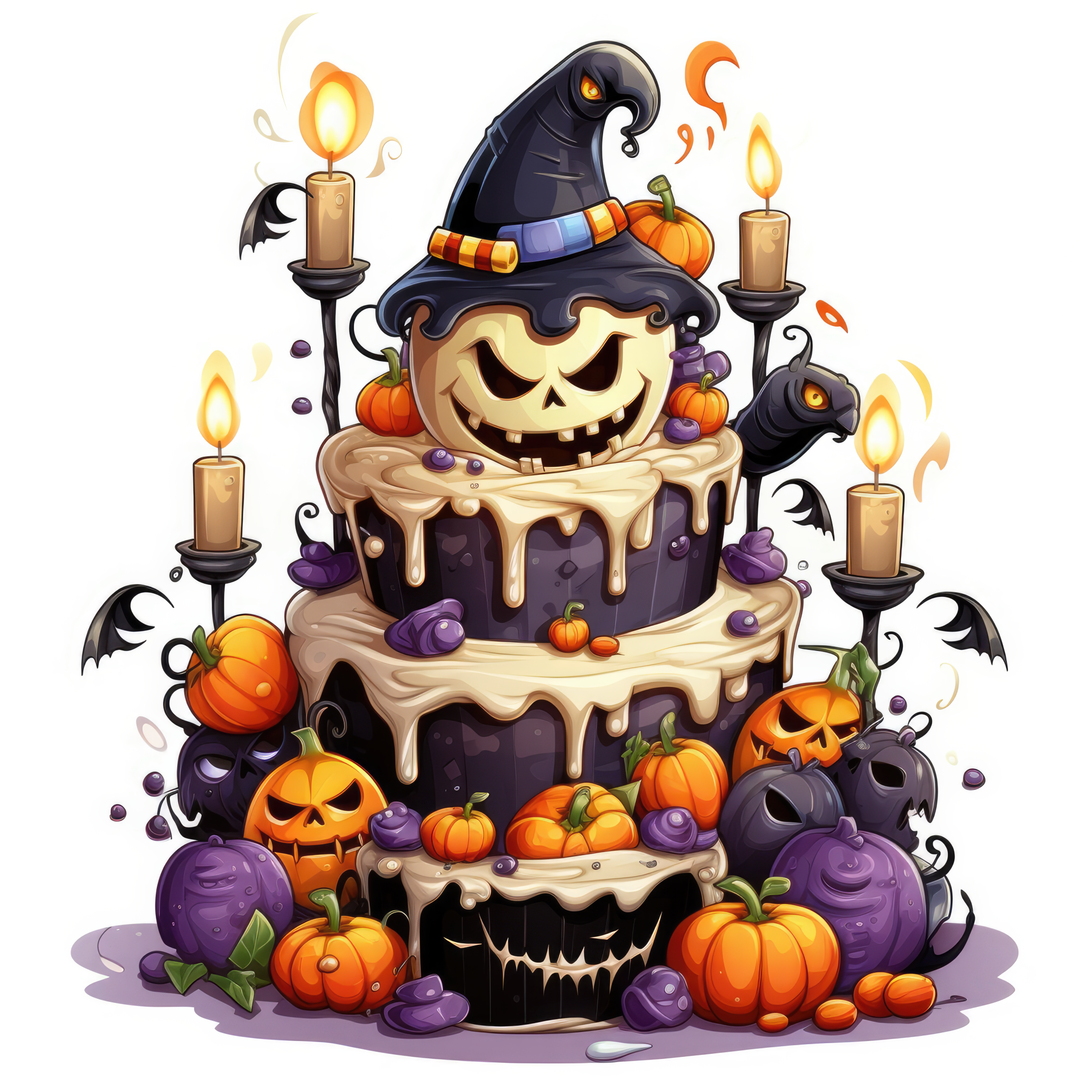 Halloween design a birthday cake with the halloween 2 (paitakuva)