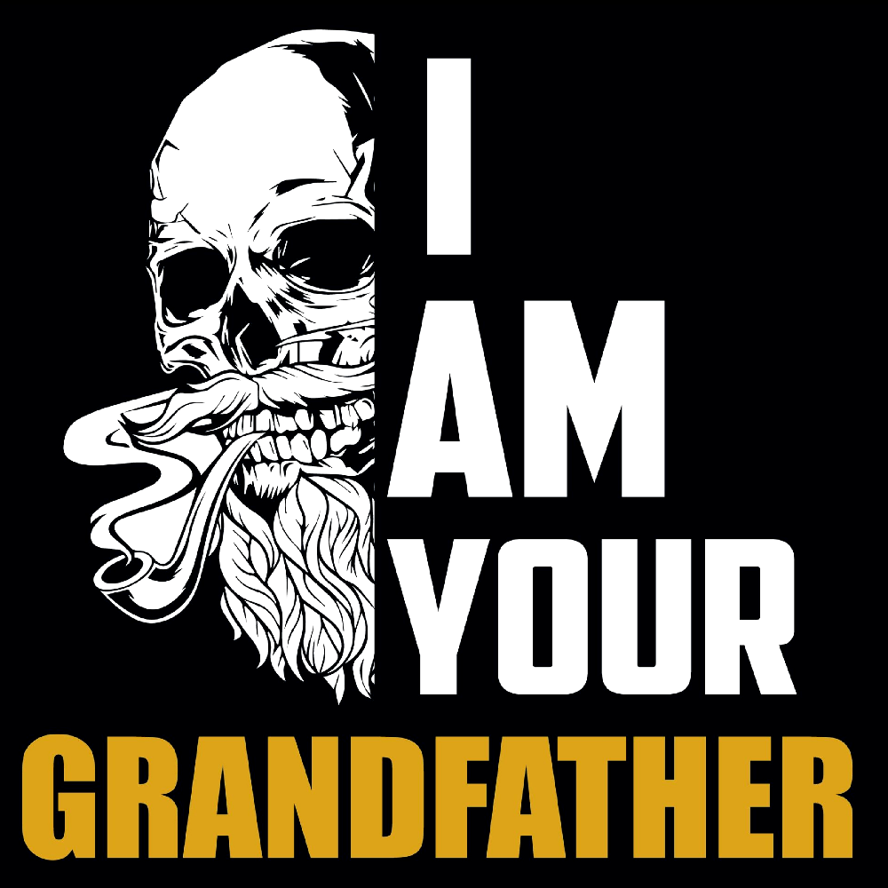 T-PAITA MUSTA - I AM YOUR GRANDFATHER (00 2570)