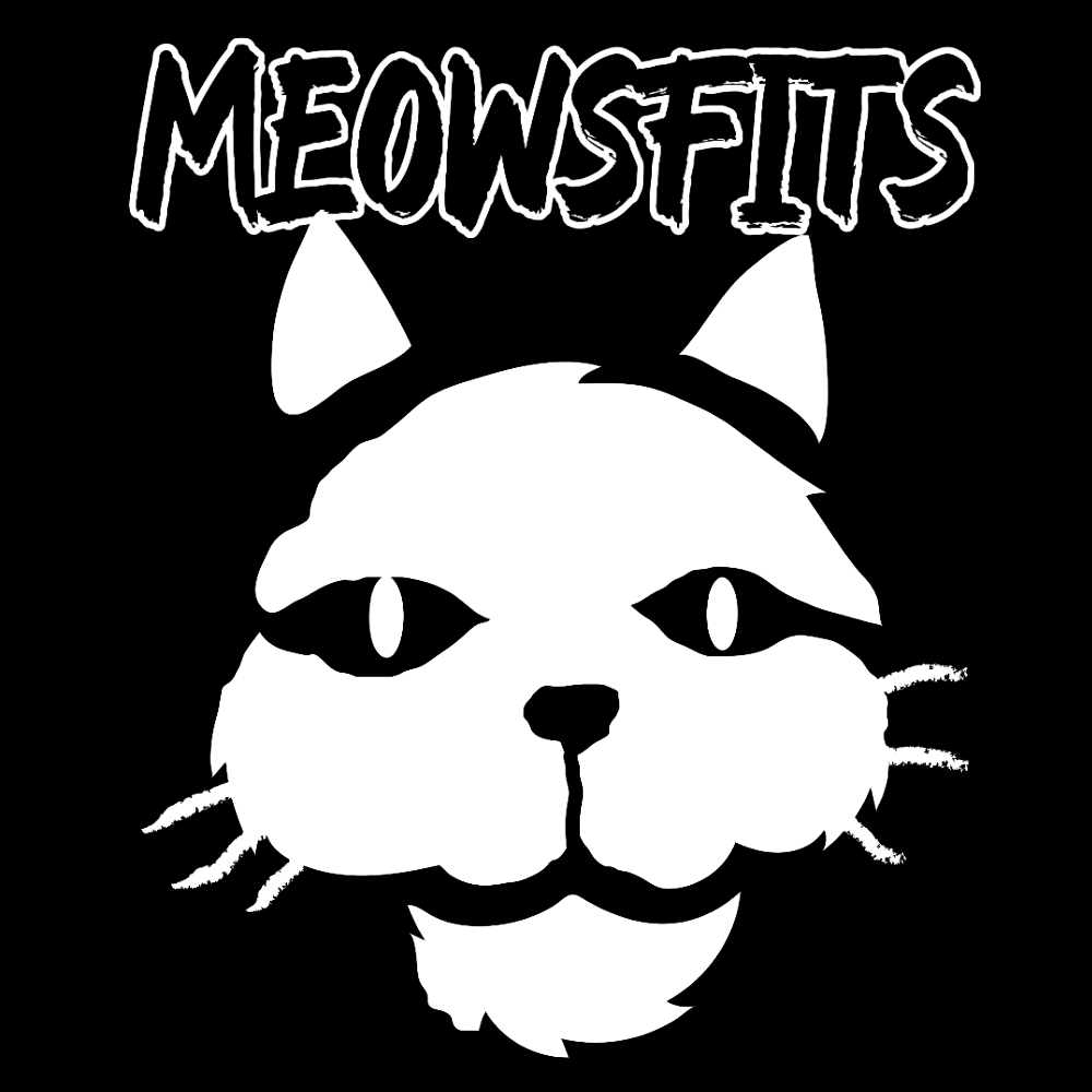 KISSABÄNDI T-PAITA MUSTA - MEOWSFITS (3014)