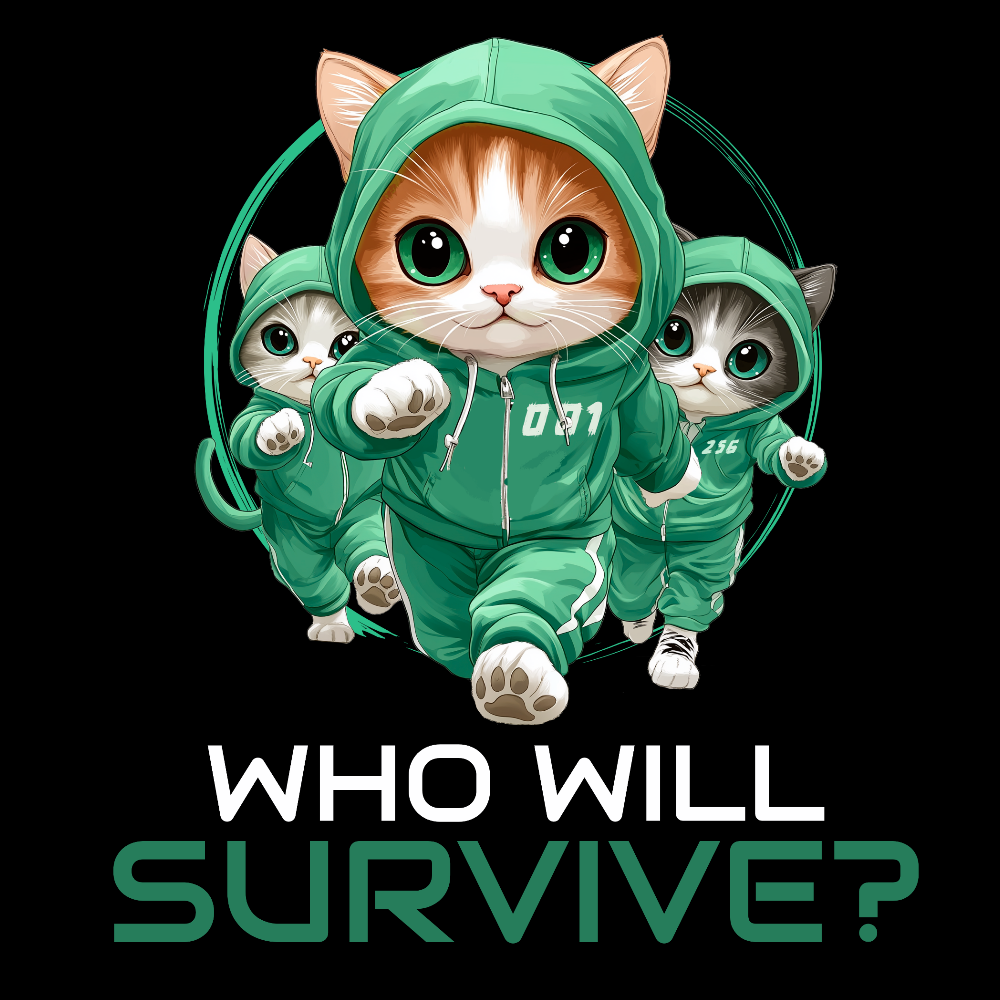 KISSALEFFA T-PAITA MUSTA - WHO WILL SURVIVE? (3035)