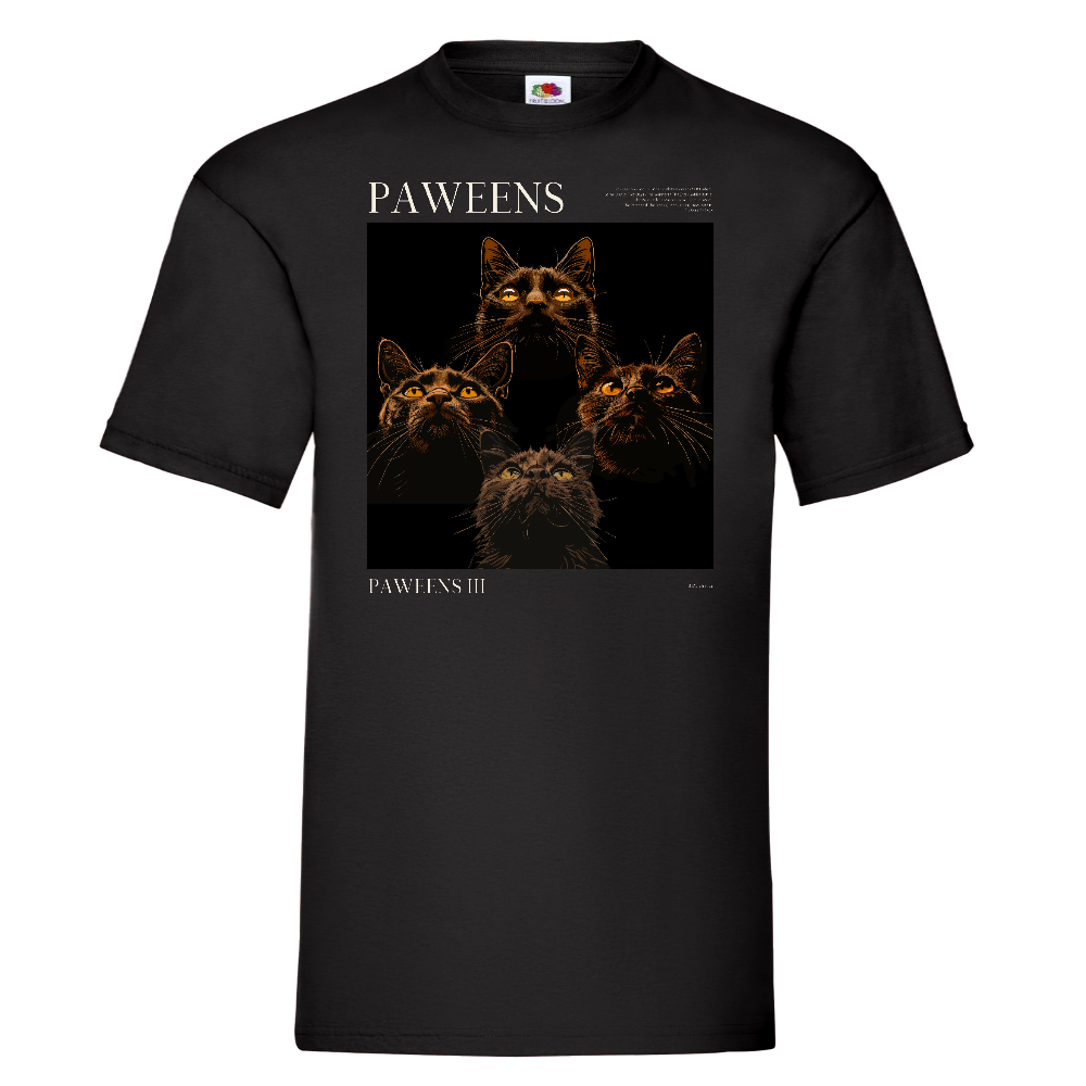 KISSABÄNDI T-PAITA MUSTA - PAWEENS (2943)