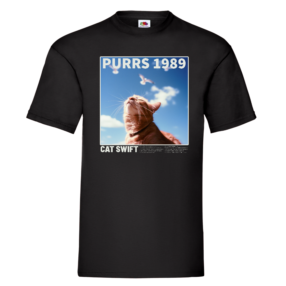 KISSABÄNDI T-PAITA MUSTA - PURRS 1989 (2947)