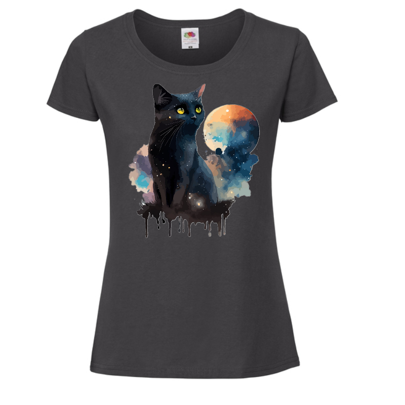 NAISTEN PAITA Light Graphite - BLACK CAT & MOON