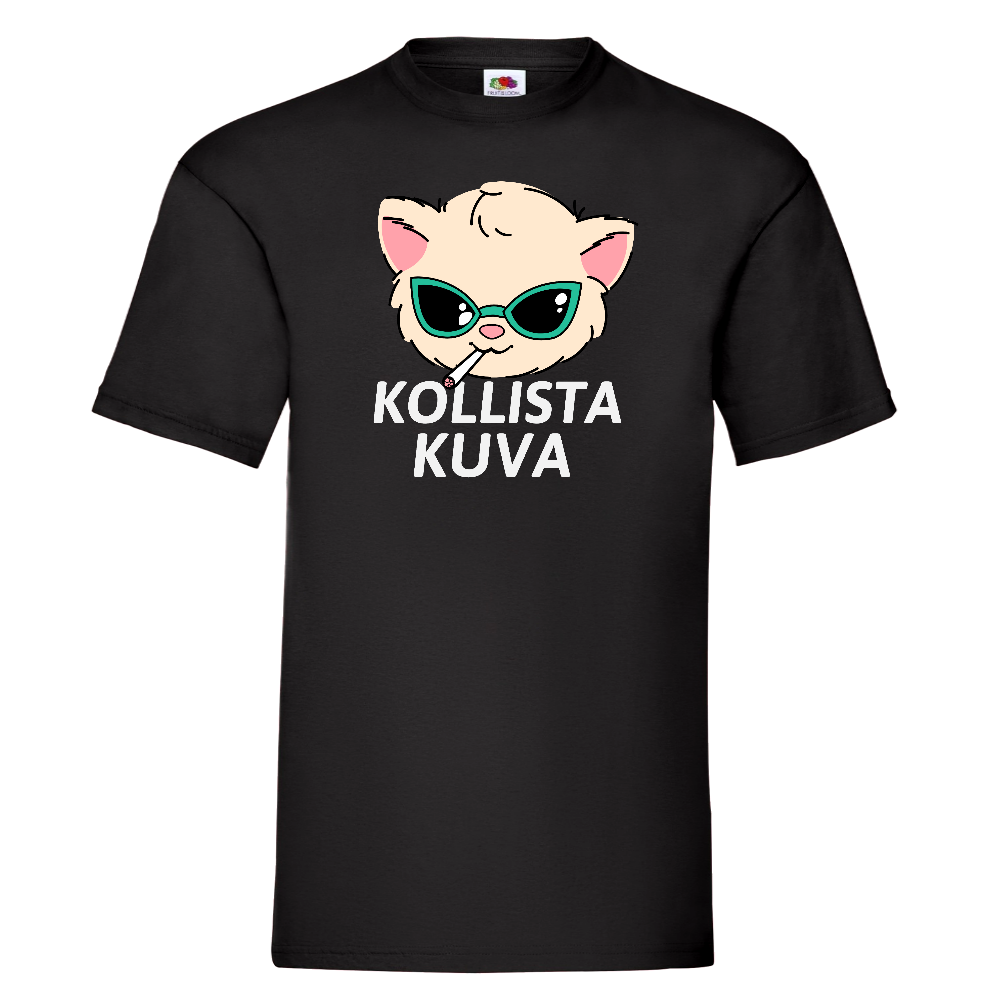 T-PAITA MUSTA - KOLLISTA KUVA - KAMALA LUONNE (2856)