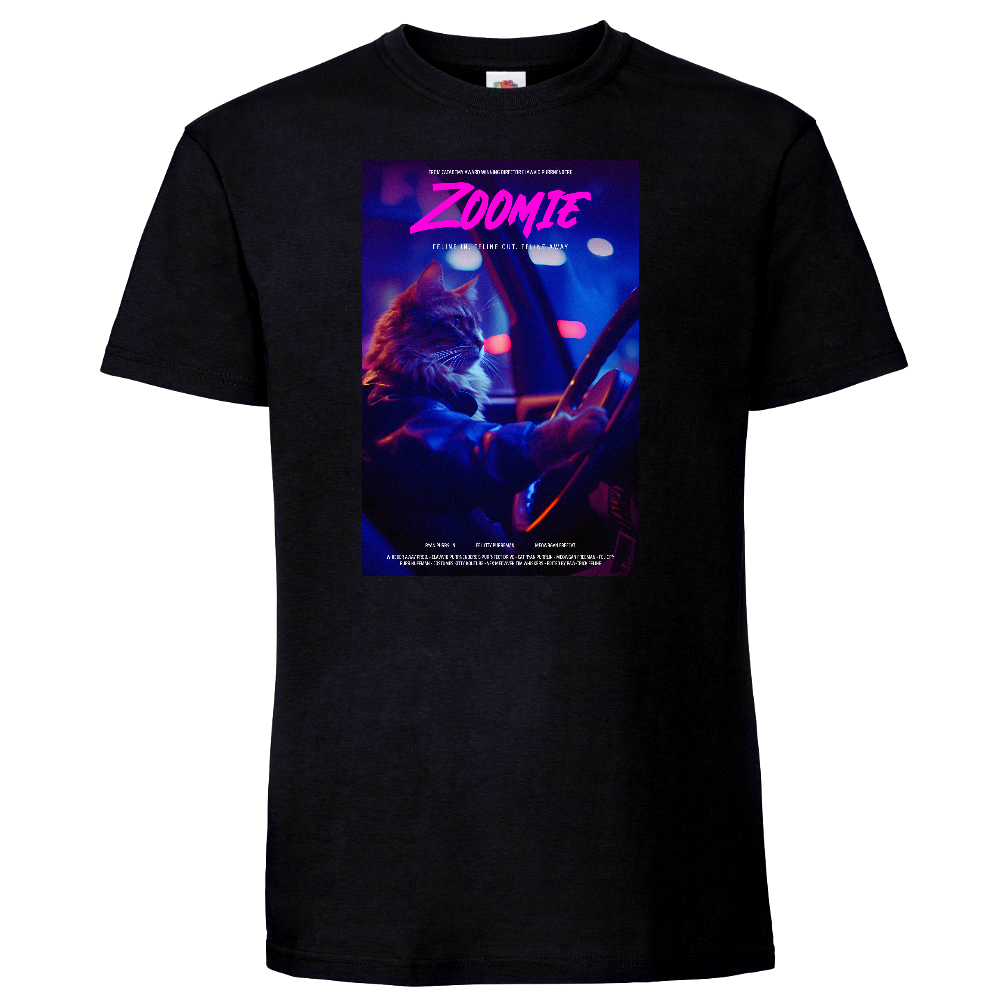 KISSALEFFA T-PAITA MUSTA - ZOOMIE (2748)