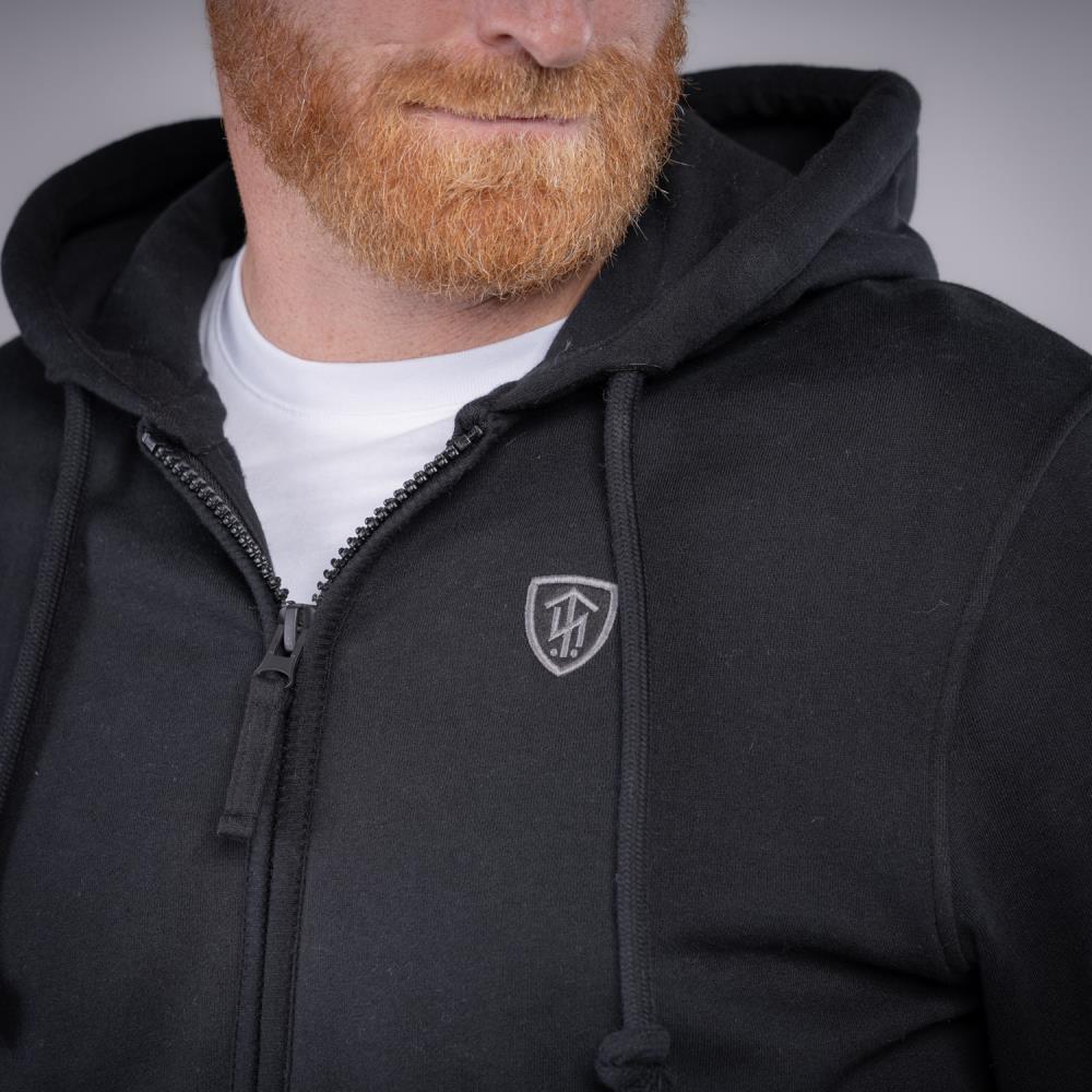 THOR STEINAR - vetoketjuhuppari musta - Legendary hooded jacket