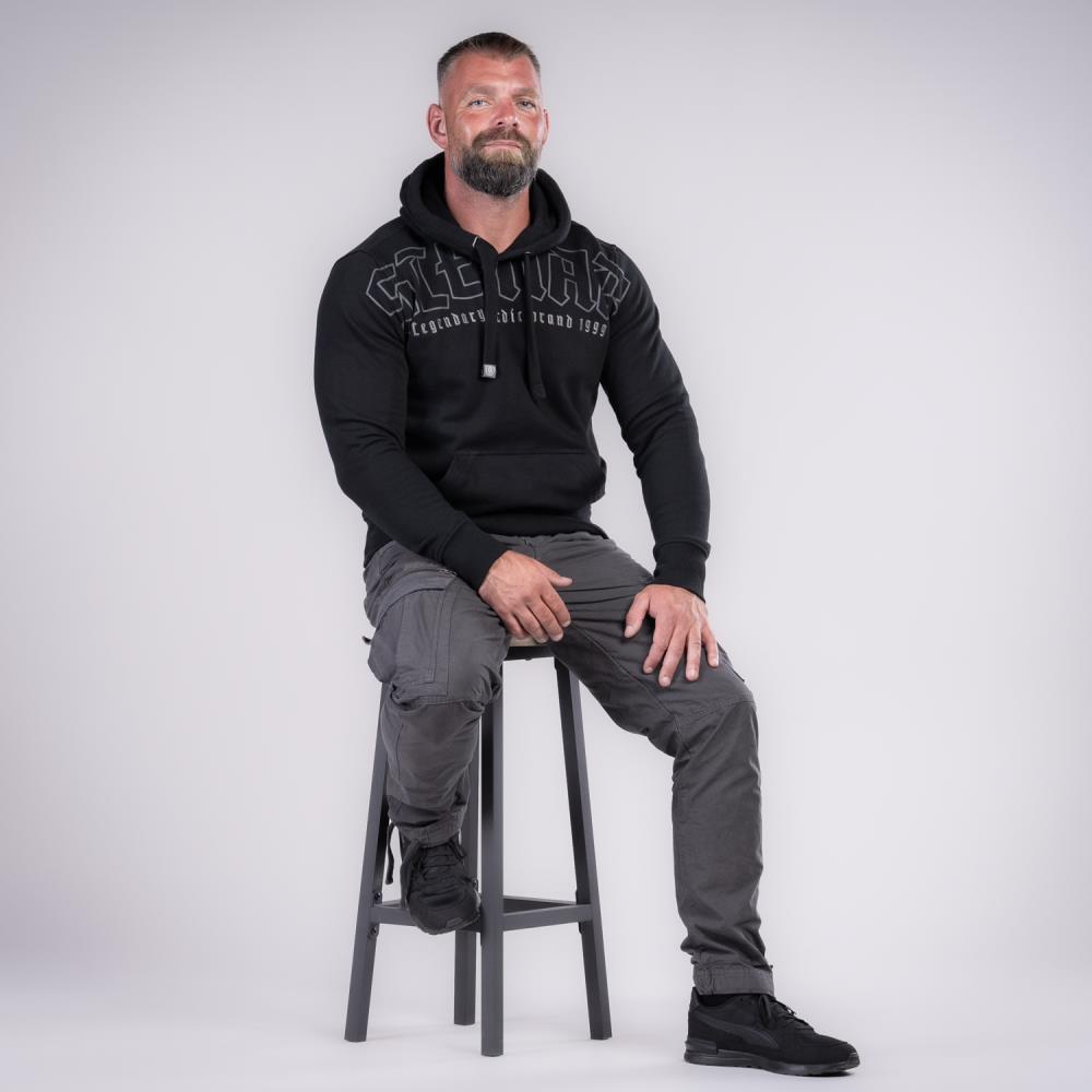 THOR STEINAR - Huppari musta - Swindbert hooded sweatshirt