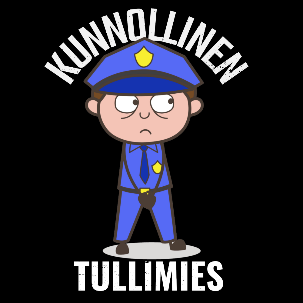 T-PAITA MUSTA - KUNNOLLINEN TULLIMIES - KAMALA LUONNE (3009)
