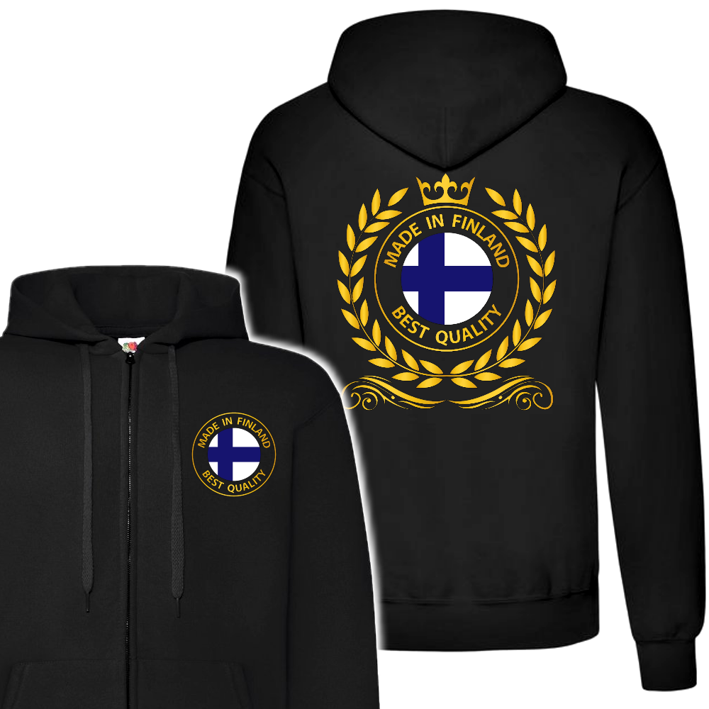 VETOKETJUHUPPARI MUSTA - MADE IN FINLAND (3509)