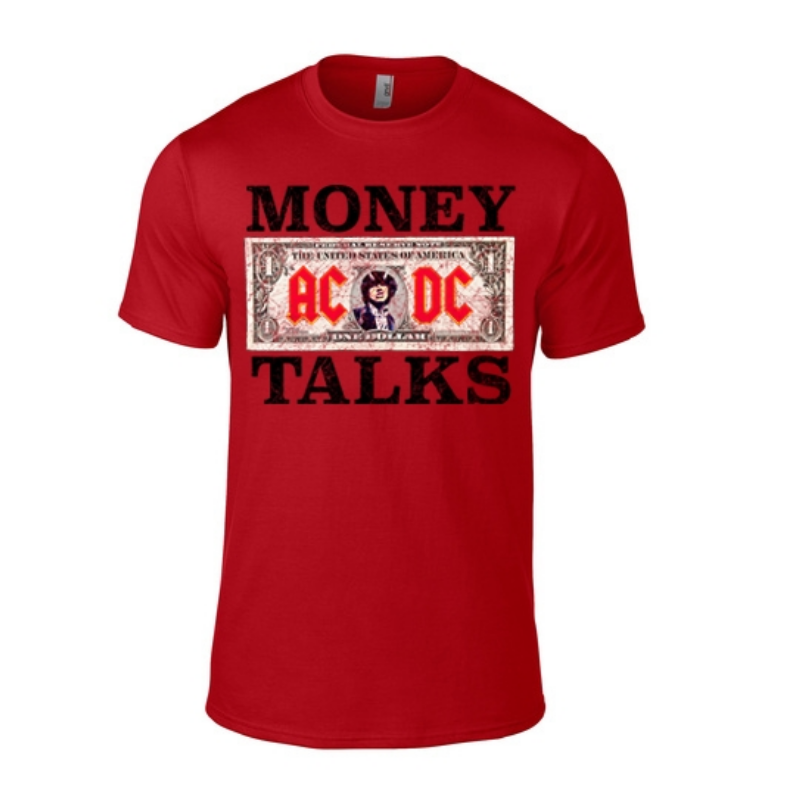 T-PAITA - MONEY TALKS (PUNAINEN) - AC/DC (LF8192)
