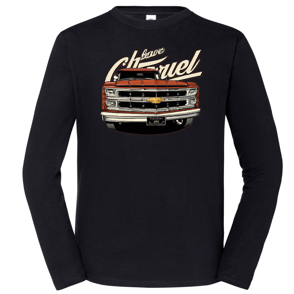 PITKÄHIHAINEN T-PAITA MUSTA - CHEVY (00 475)