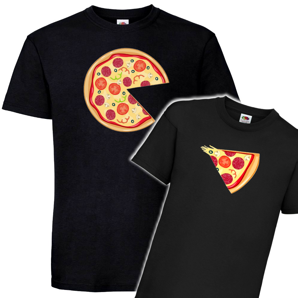MIESTEN T-PAITA + LAPSEN T-PAITA PIZZA (3054)