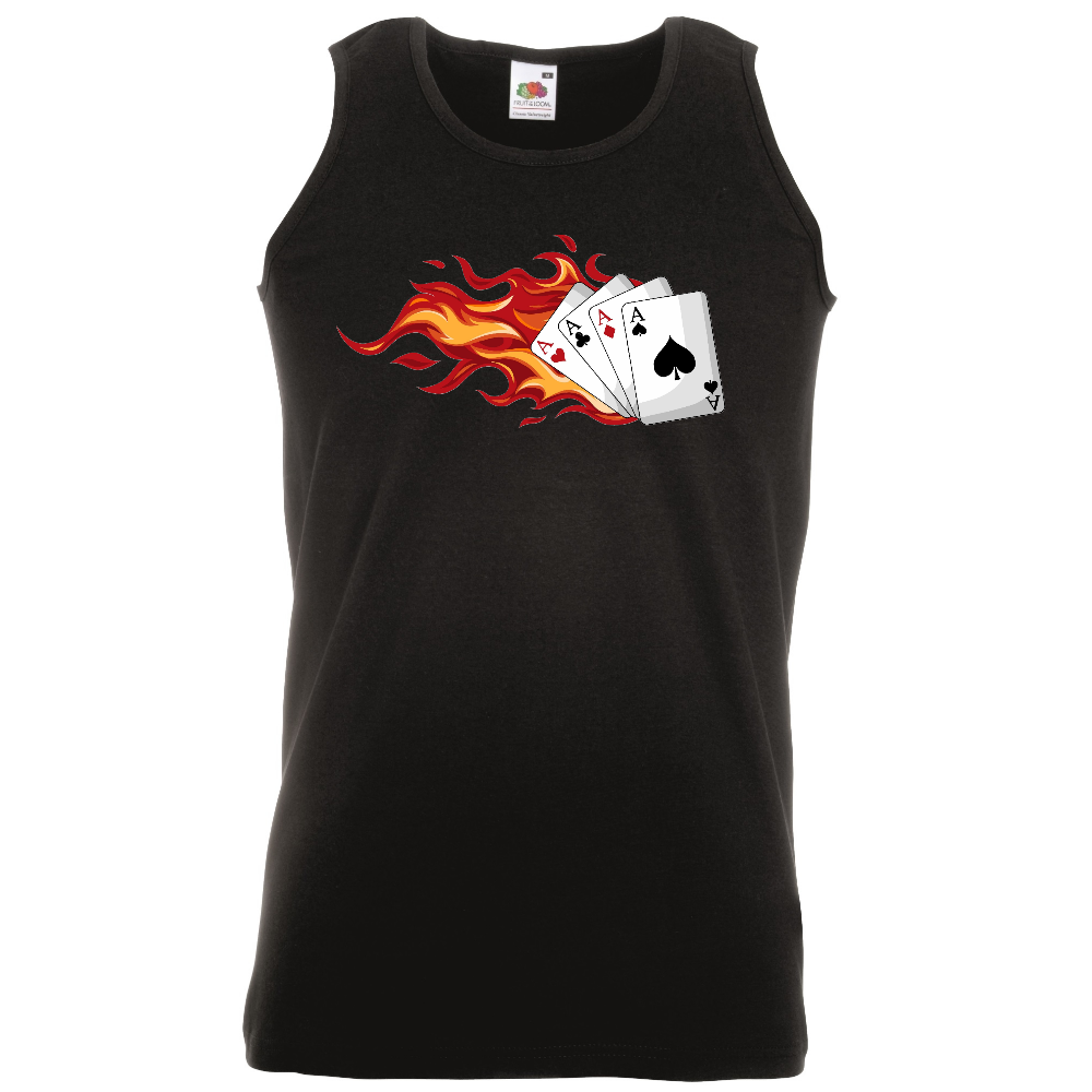 HIHATON PAITA MUSTA - Flaming playing cards (2892)