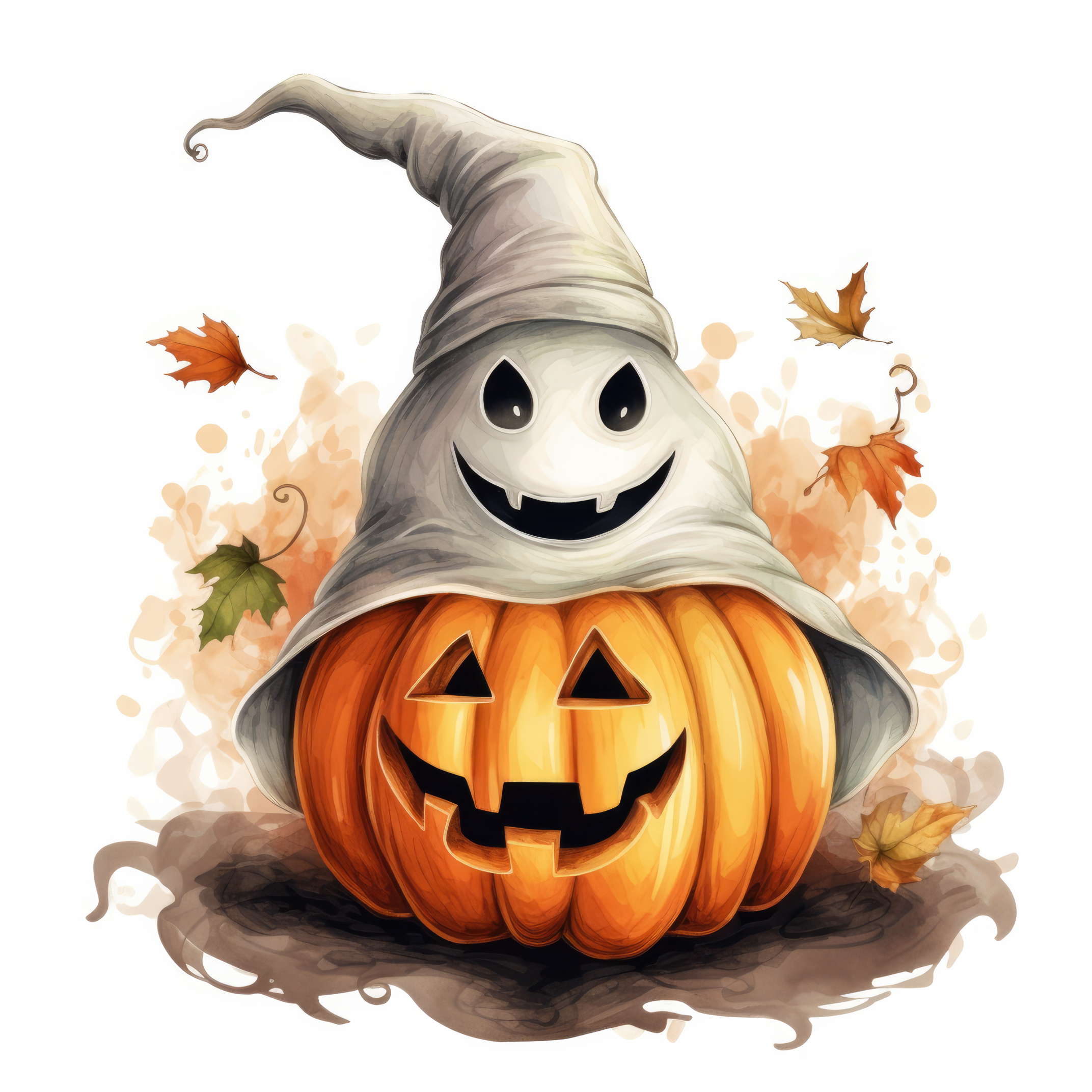 Pumpkin ghost magical 3 (paitakuva)