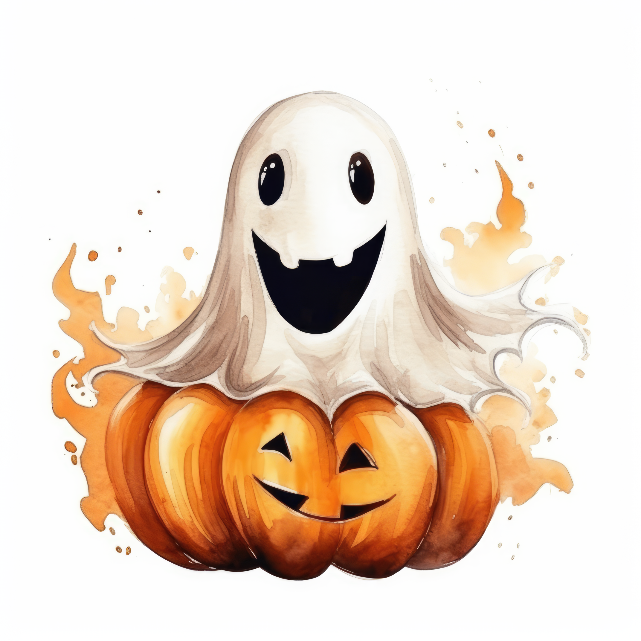 Pumpkin ghost magical (paitakuva)