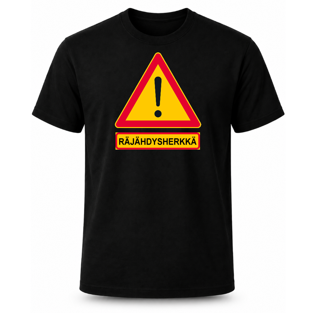 T-paita musta - Räjähdysherkkä (00 942)