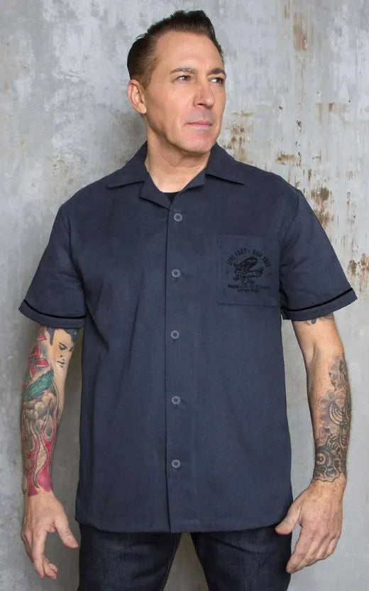 KAULUSPAITA - Worker Shirt - Live Fast, Ride Free