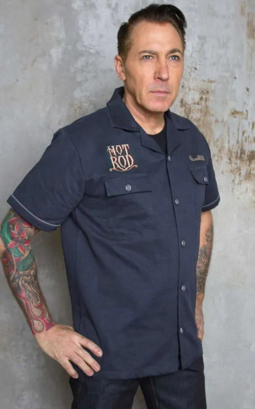 KAULUSPAITA - Worker Shirt - Hot Rod