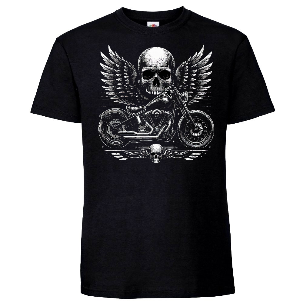 T-PAITA MUSTA - SKULL