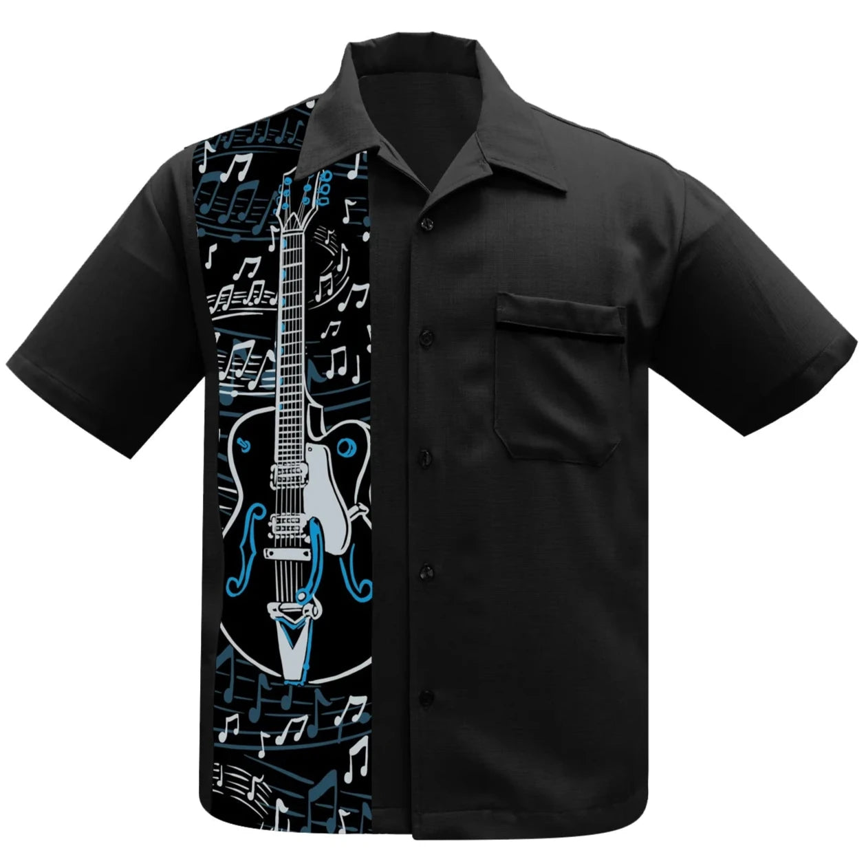 KAULUSPAITA - Guitar Panel Bowling Shirt - STEADY CLOTHING