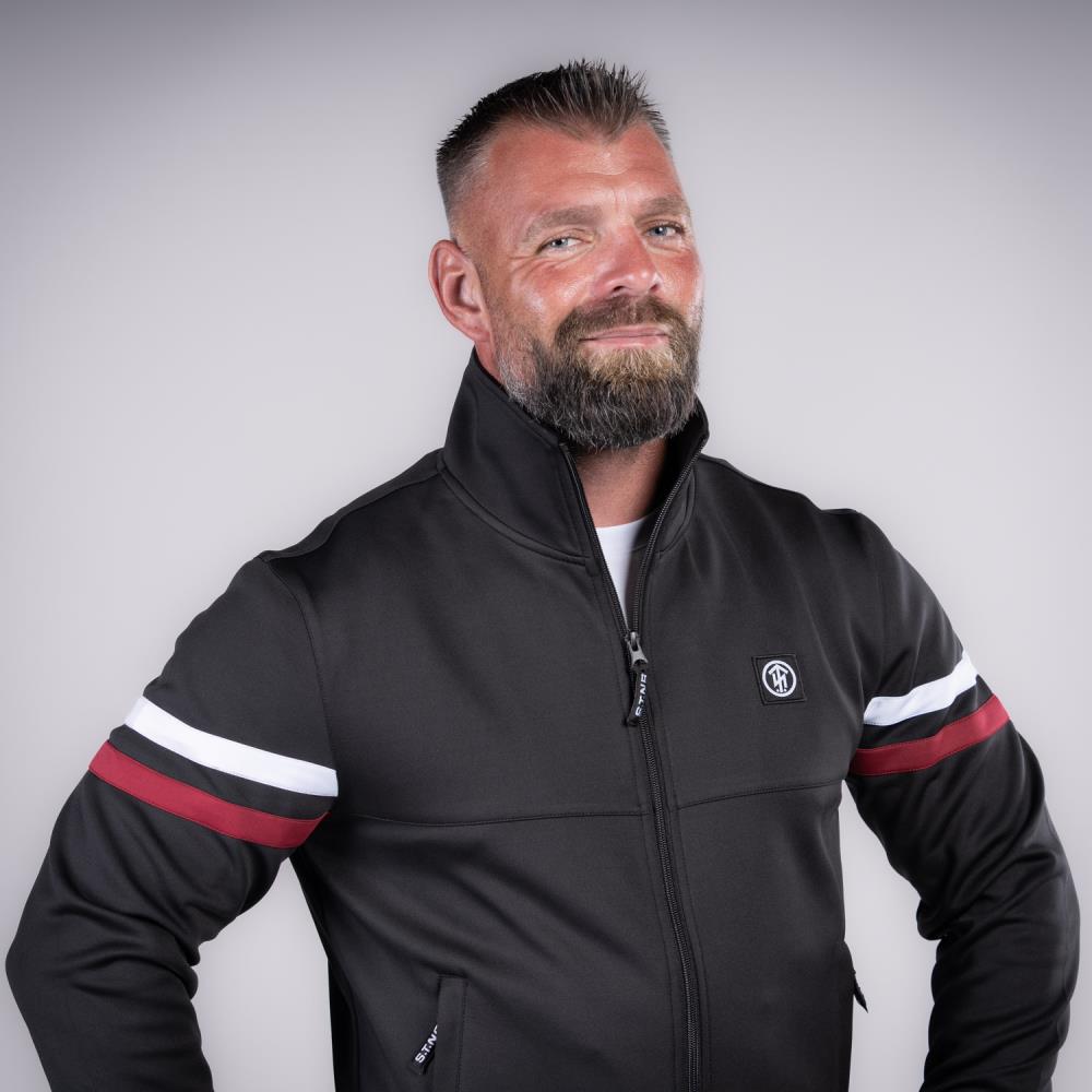 THOR STEINAR - sweat jacket Ragin - musta/punainen