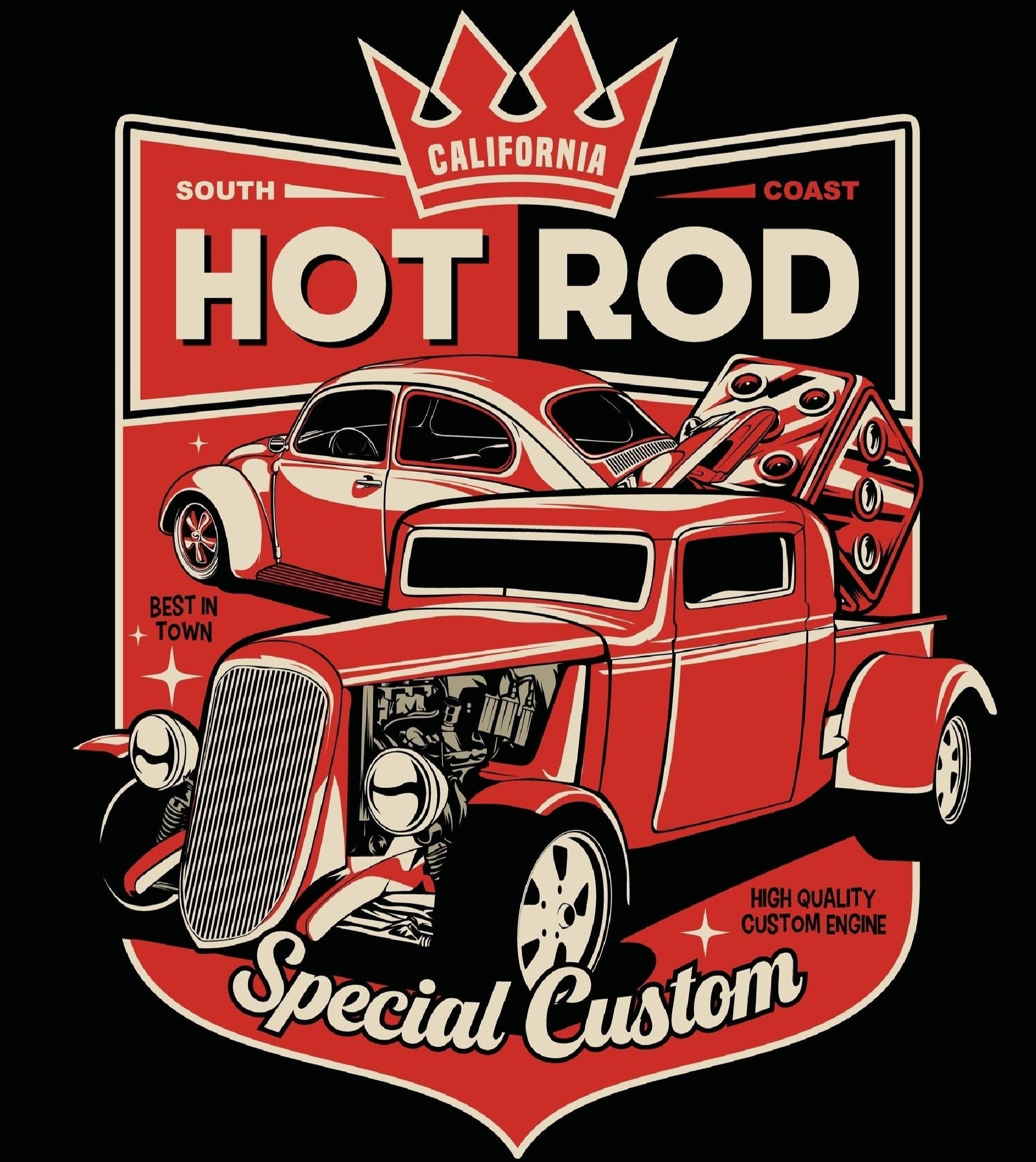 classic COLLEGE MUSTA - CALIFORNIA HOT ROD (00 186)