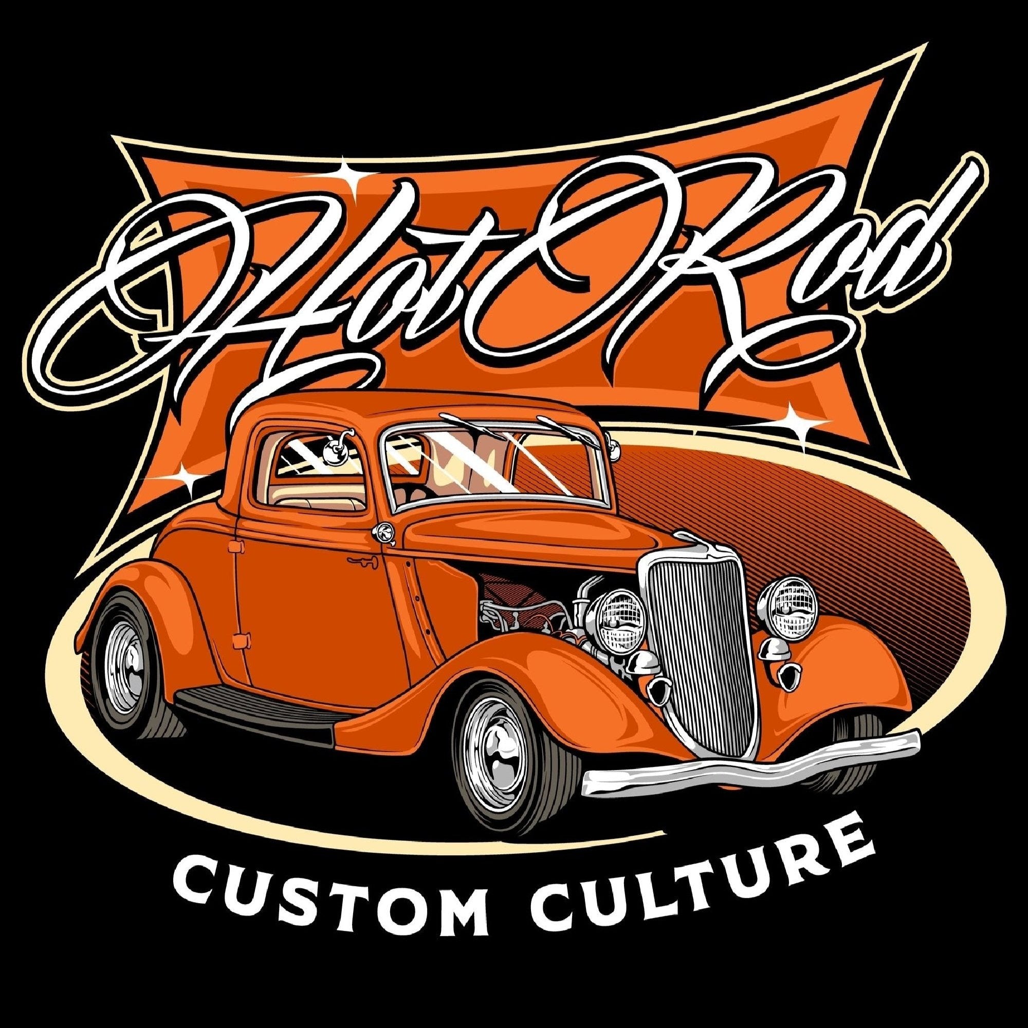PITKÄHIHAINEN T-PAITA MUSTA - HOT ROD CUSTOM CULTURE (00 501)