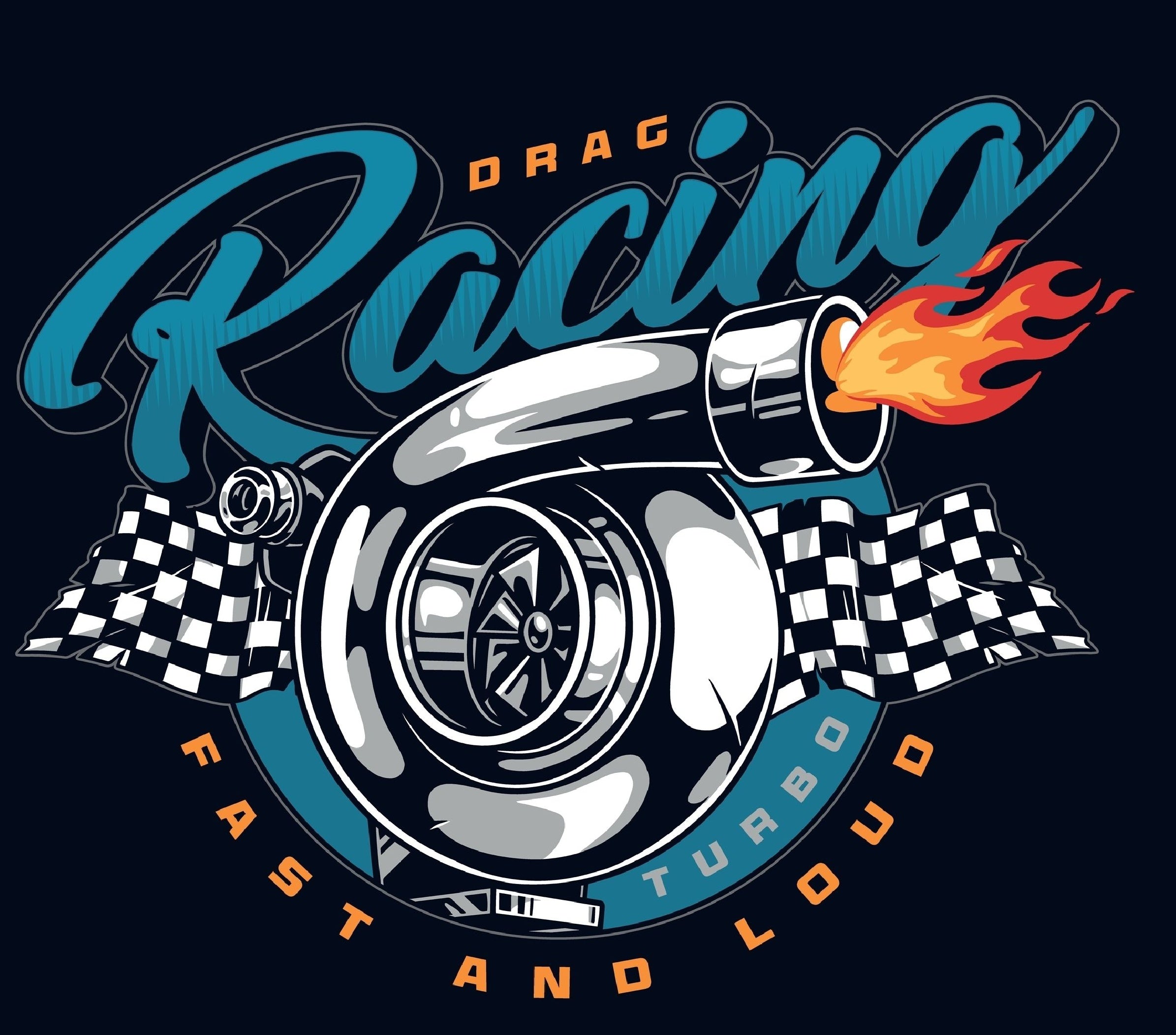 PITKÄHIHAINEN T-PAITA MUSTA - DRAG RACING (00 467)