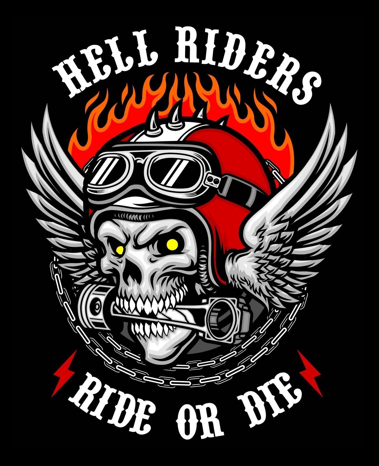 HUPPARI MUSTA - HELL RIDERS (2976)