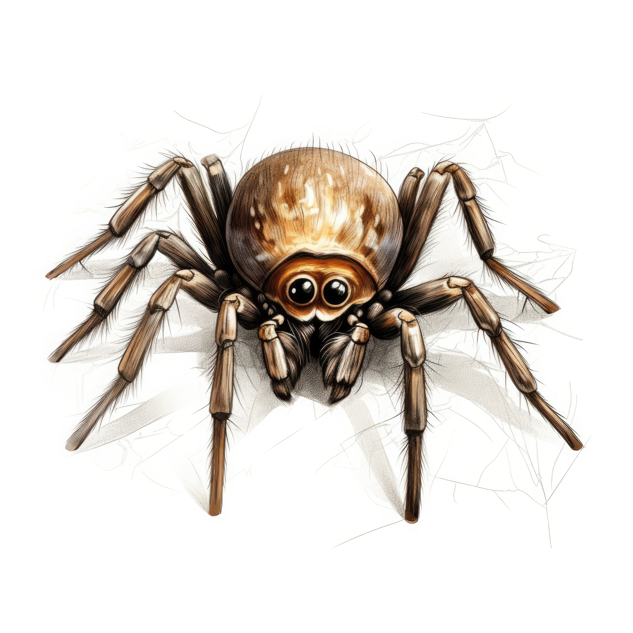 Spider on a web 1 (paitakuva)