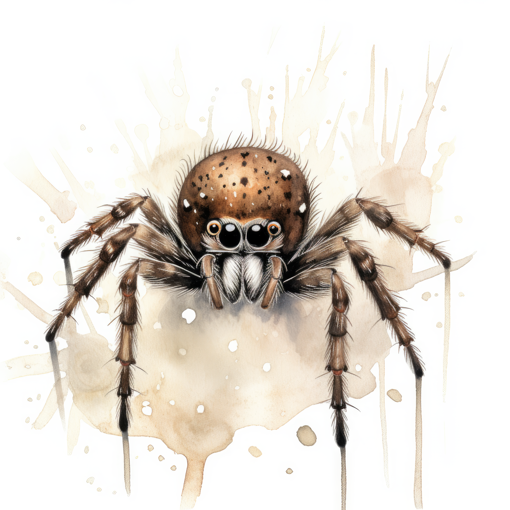 Spider on a web 3 (paitakuva)