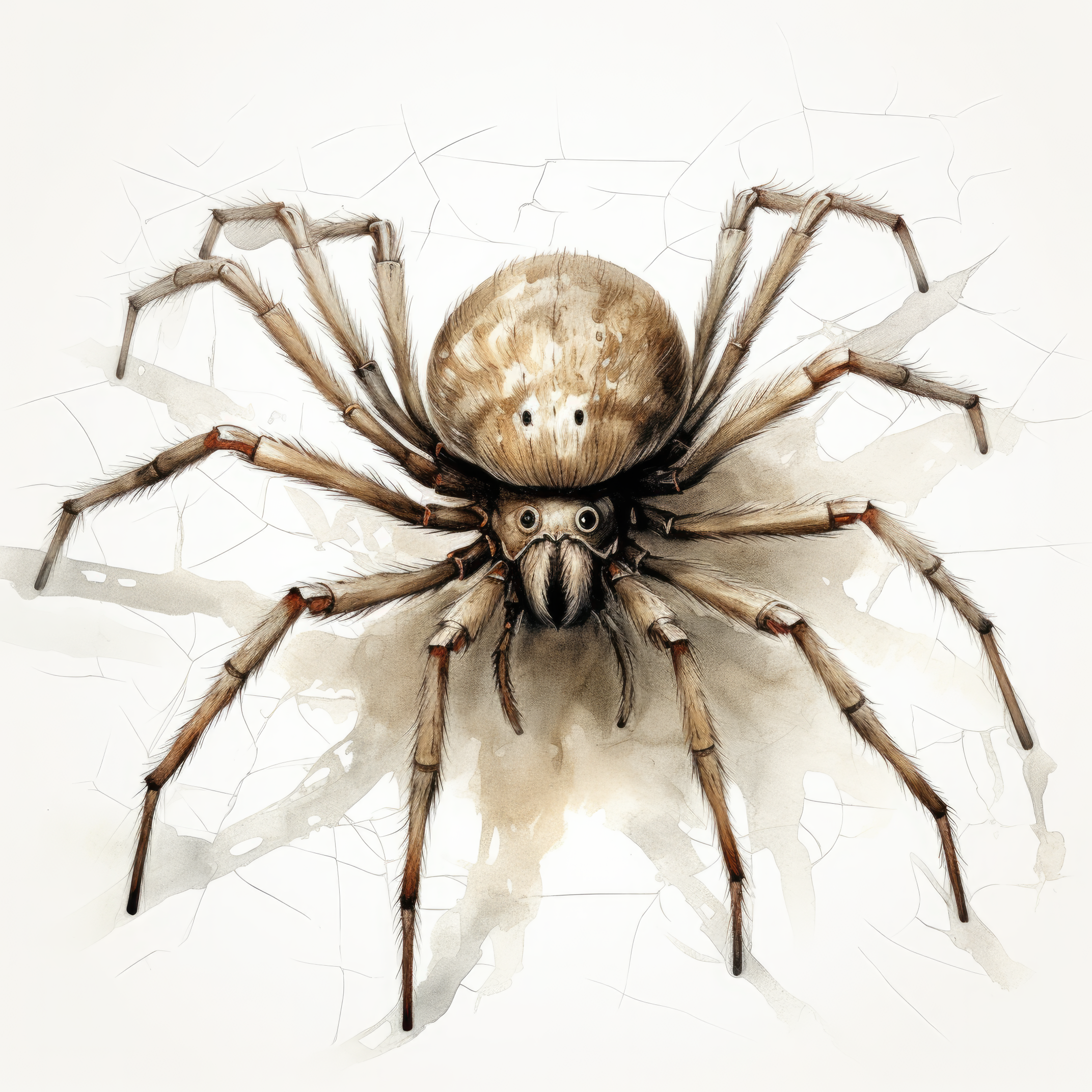 Spider on a web (paitakuva)