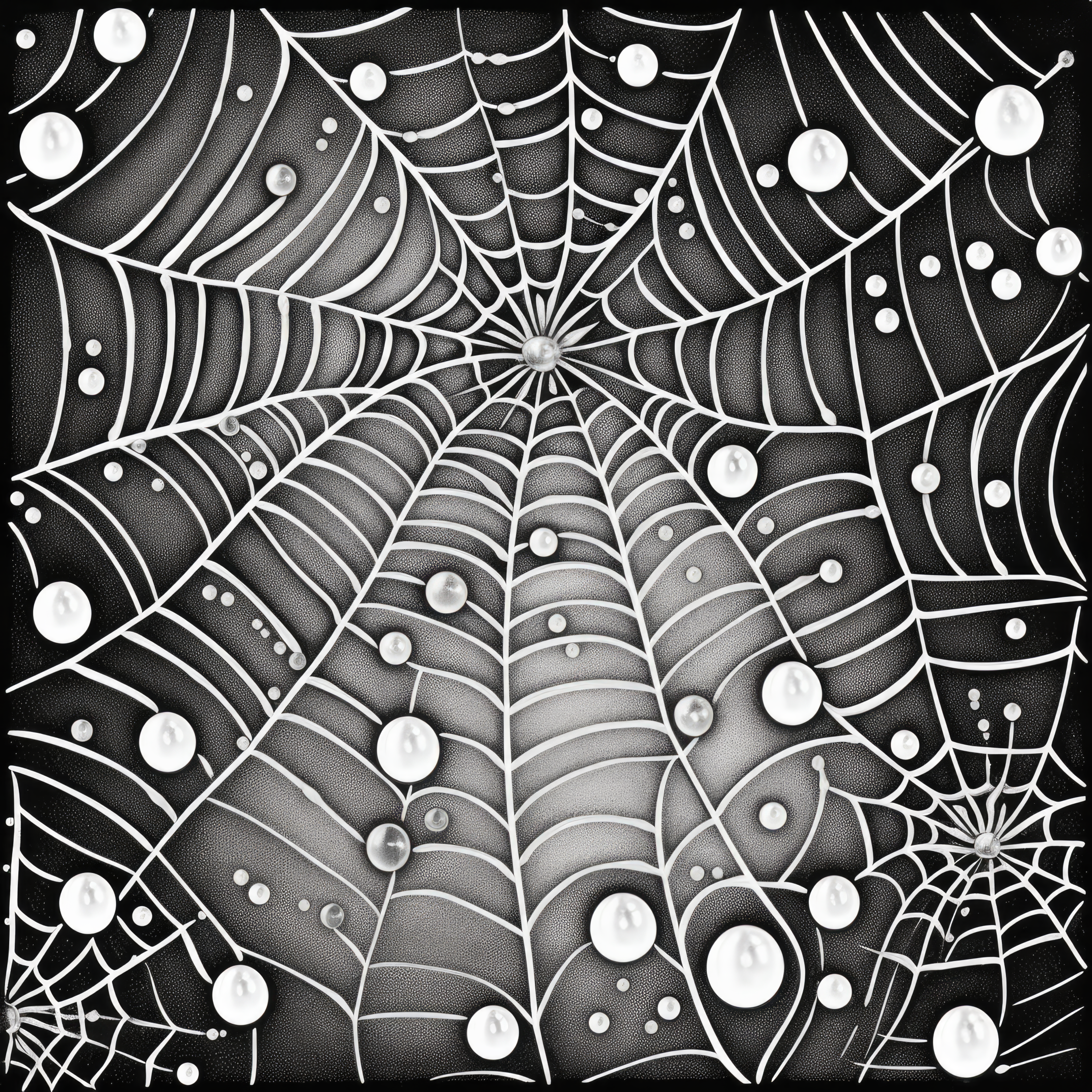 Spider web with dew drops detailed halloween 2 (paitakuva)