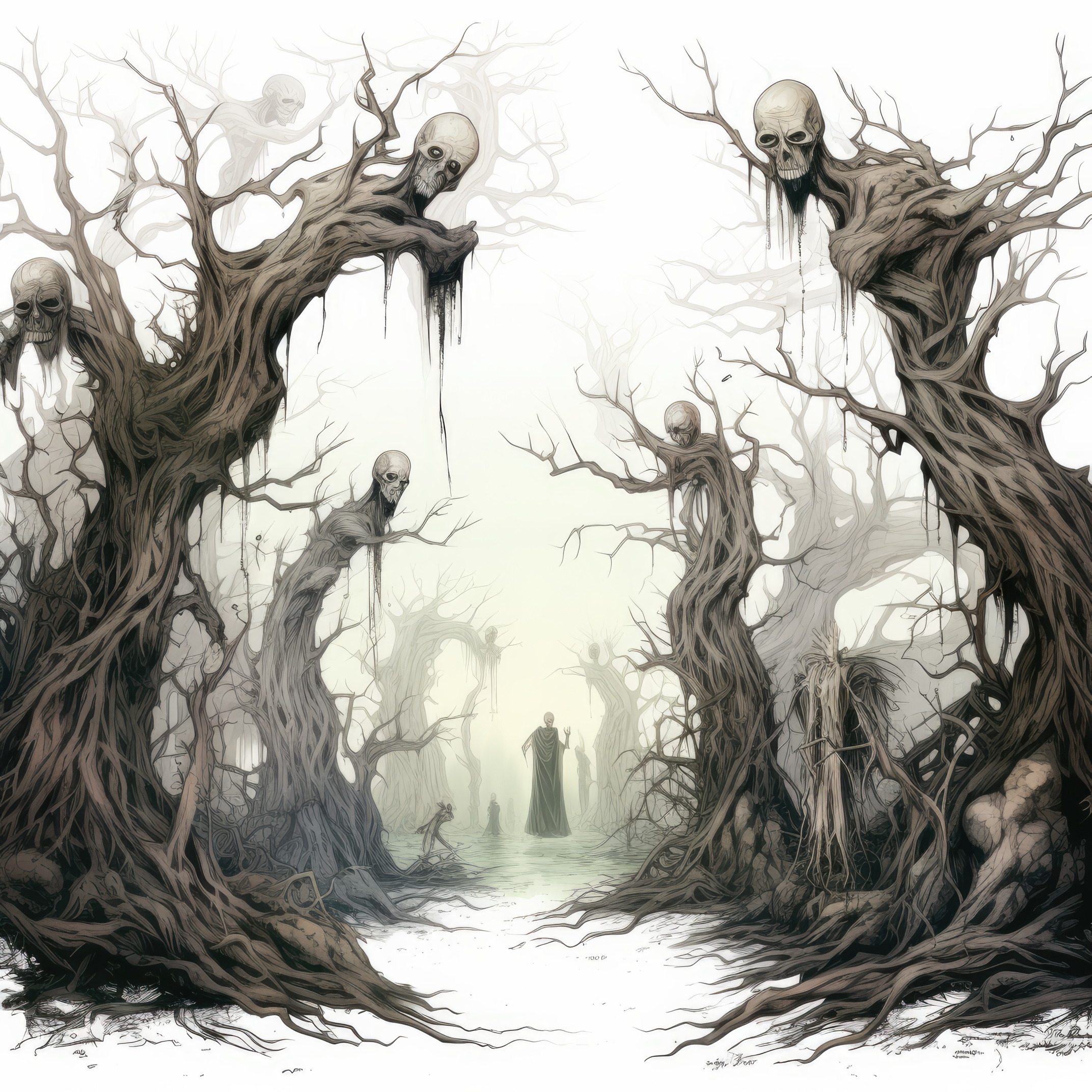 Spooky haunted forest 3 (paitakuva)