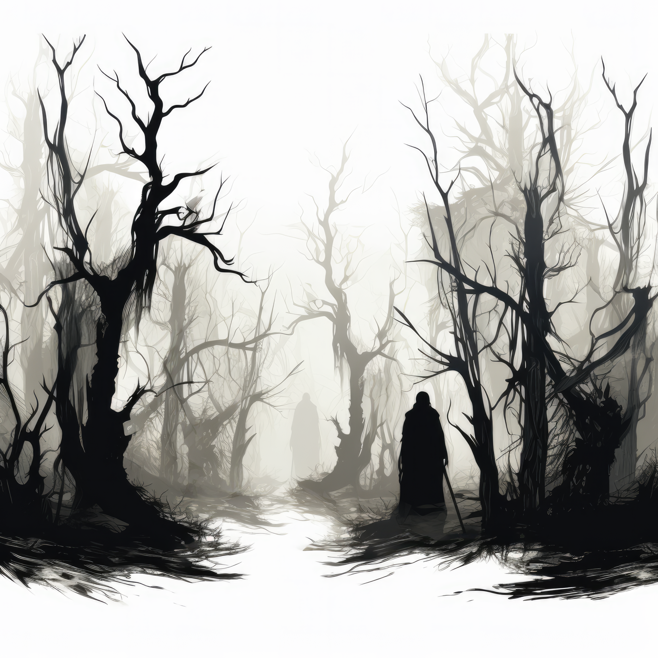 Spooky haunted forest (paitakuva)