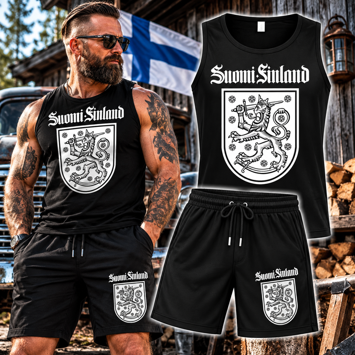 Miesten rentoilusetit - SUOMI FINLAND (2665)