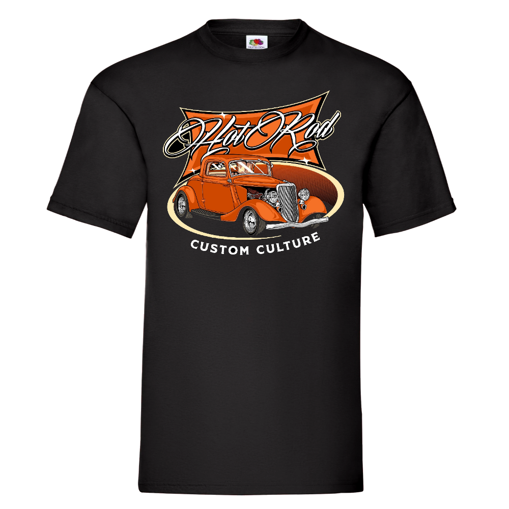 T-PAITA MUSTA - HOT ROD CUSTOM CULTURE (00 501)