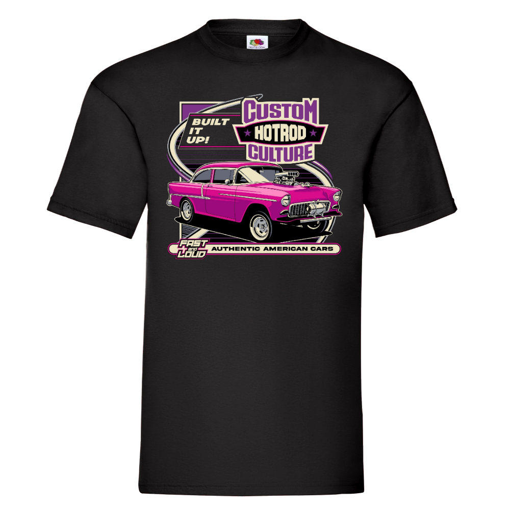 T-PAITA MUSTA - CUSTOM HOT ROD CULTURE (00 218)