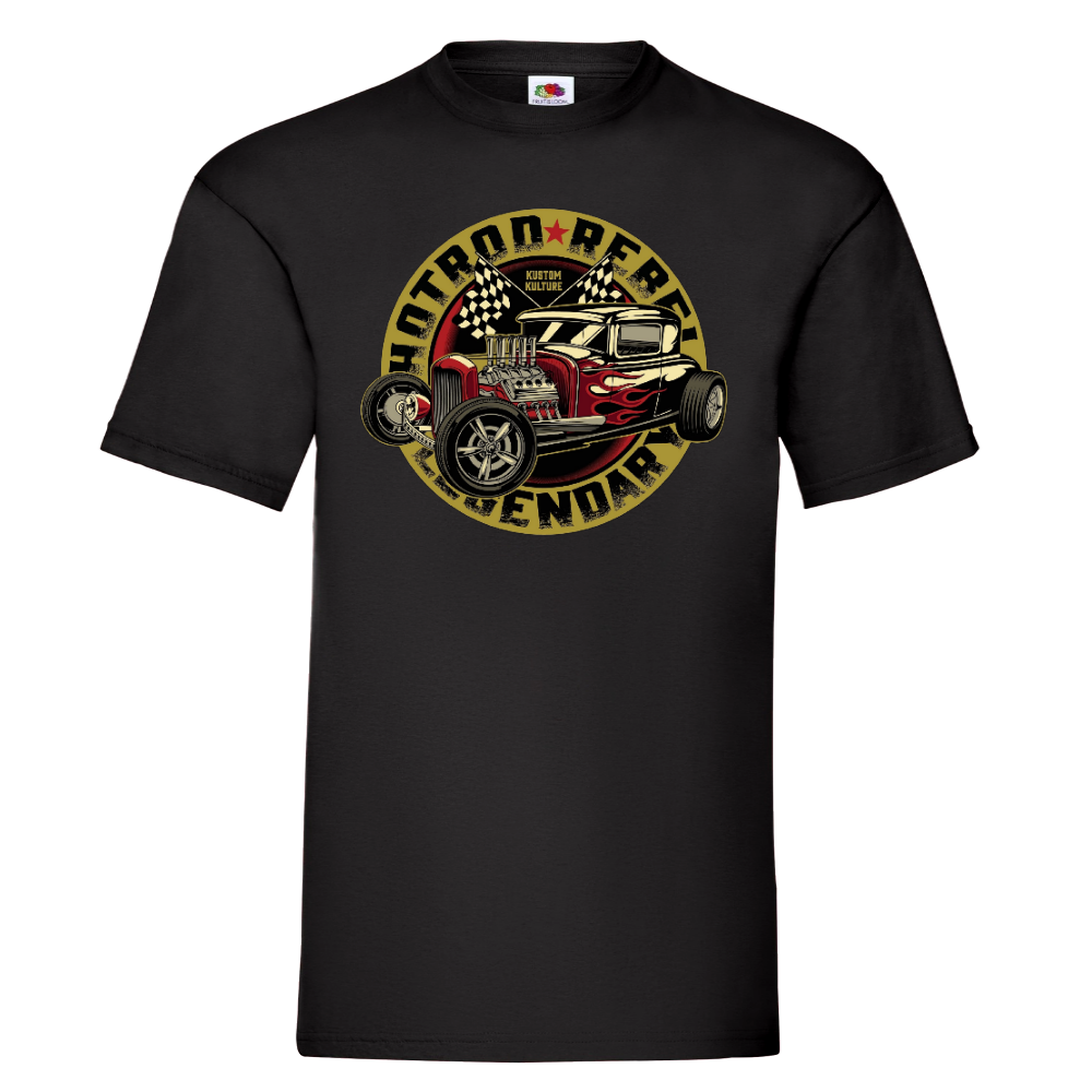 T-PAITA MUSTA - HOT ROD REBEL (00 466)