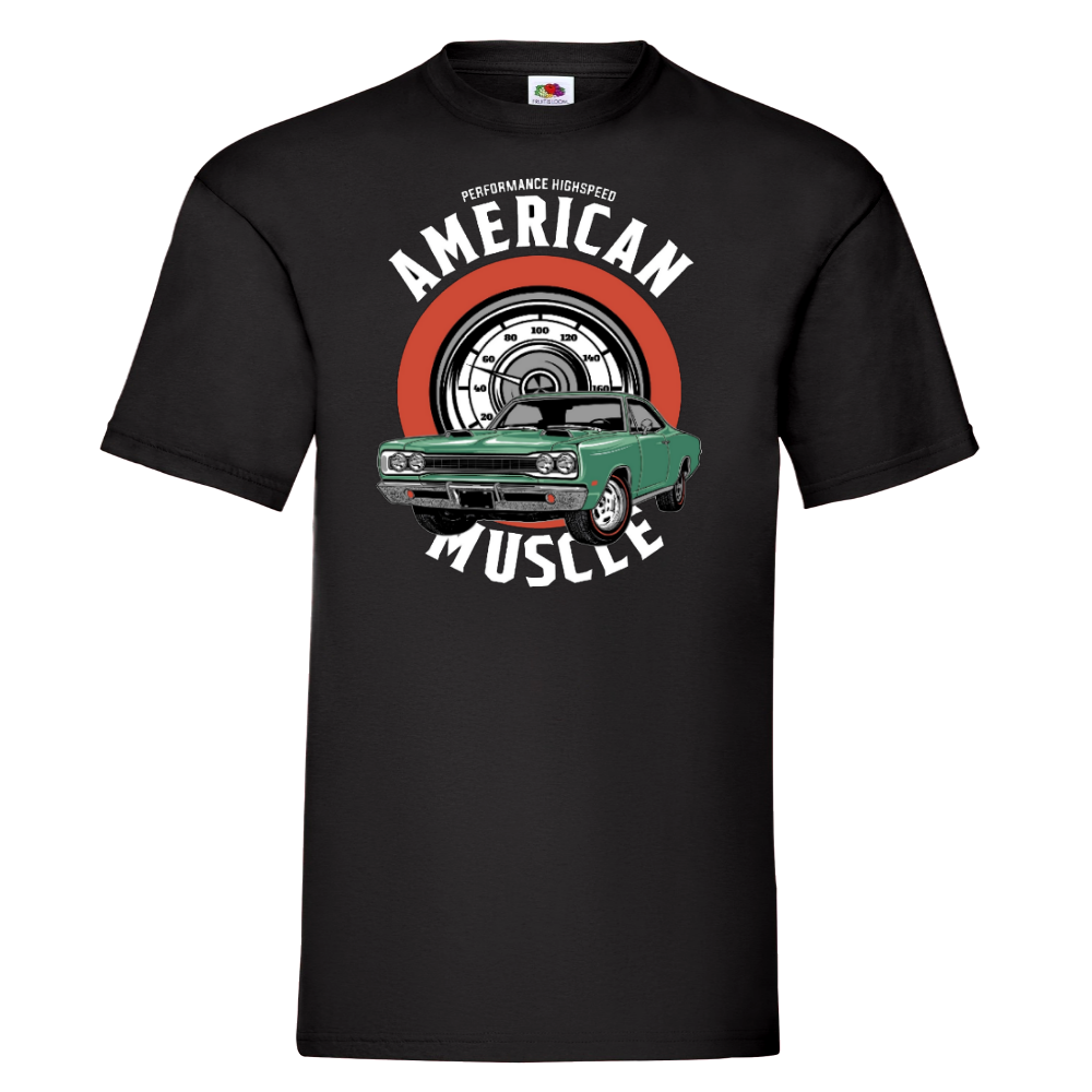 T-PAITA MUSTA - AMERICAN MUSCLE (00 465)