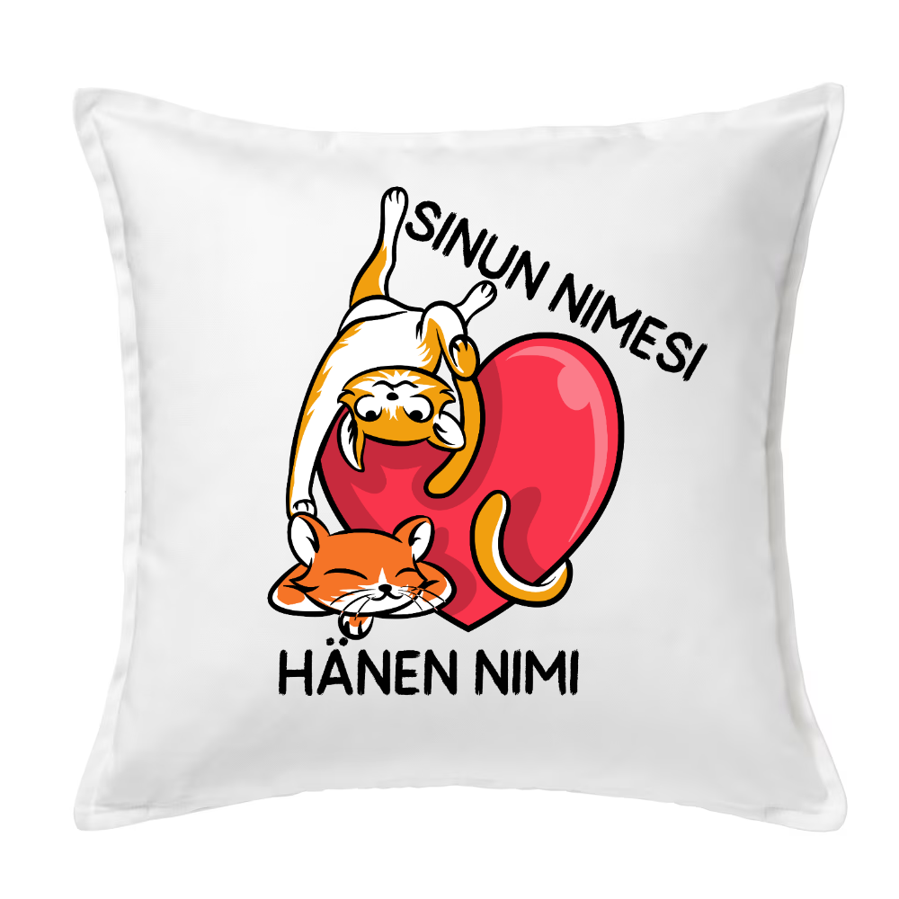 YSTÄVÄ OMILLA NIMILLÄ - KISUT - Tyynyliina valkoinen