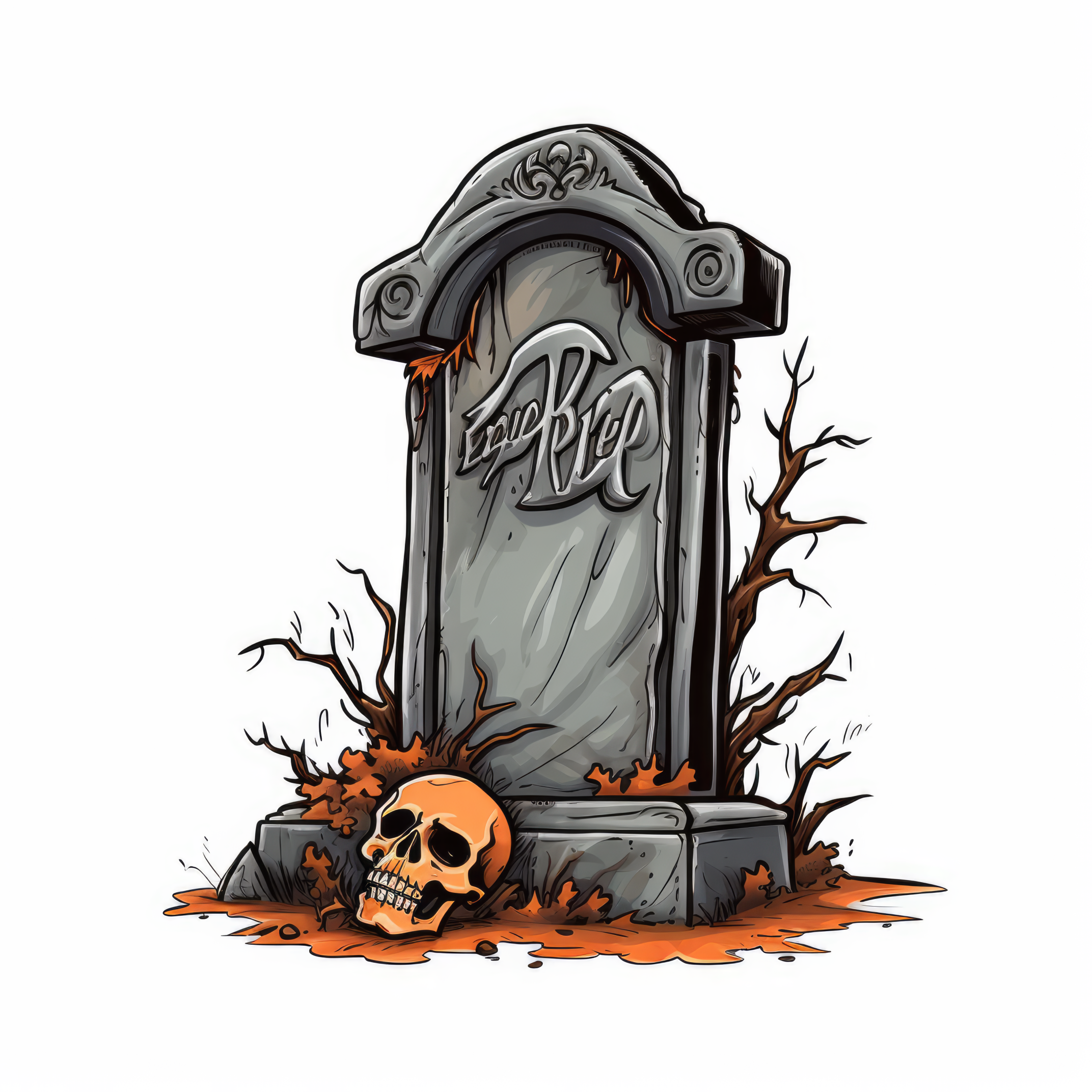 Tombstone with rip hand 3 (paitakuva)
