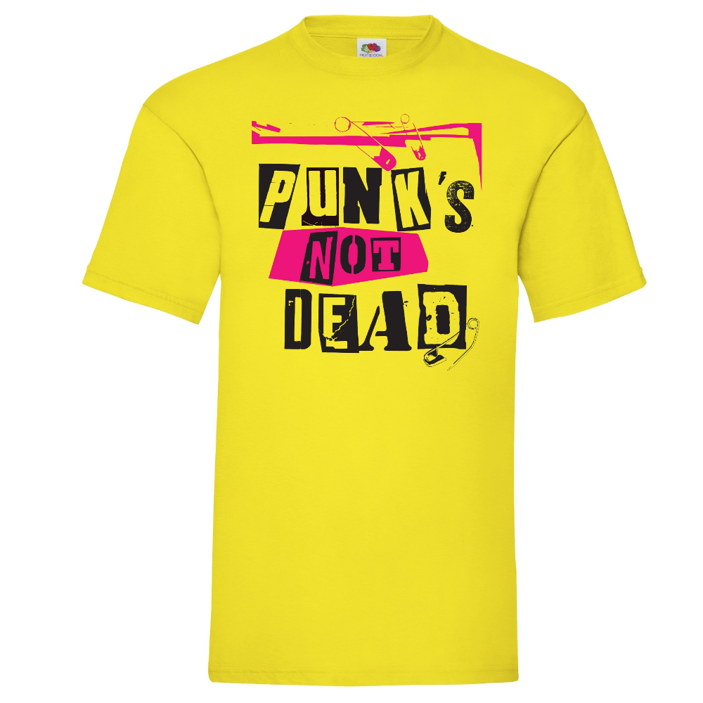 T-PAITA keltainen - PUNK'S NOT DEAD (00 2832)
