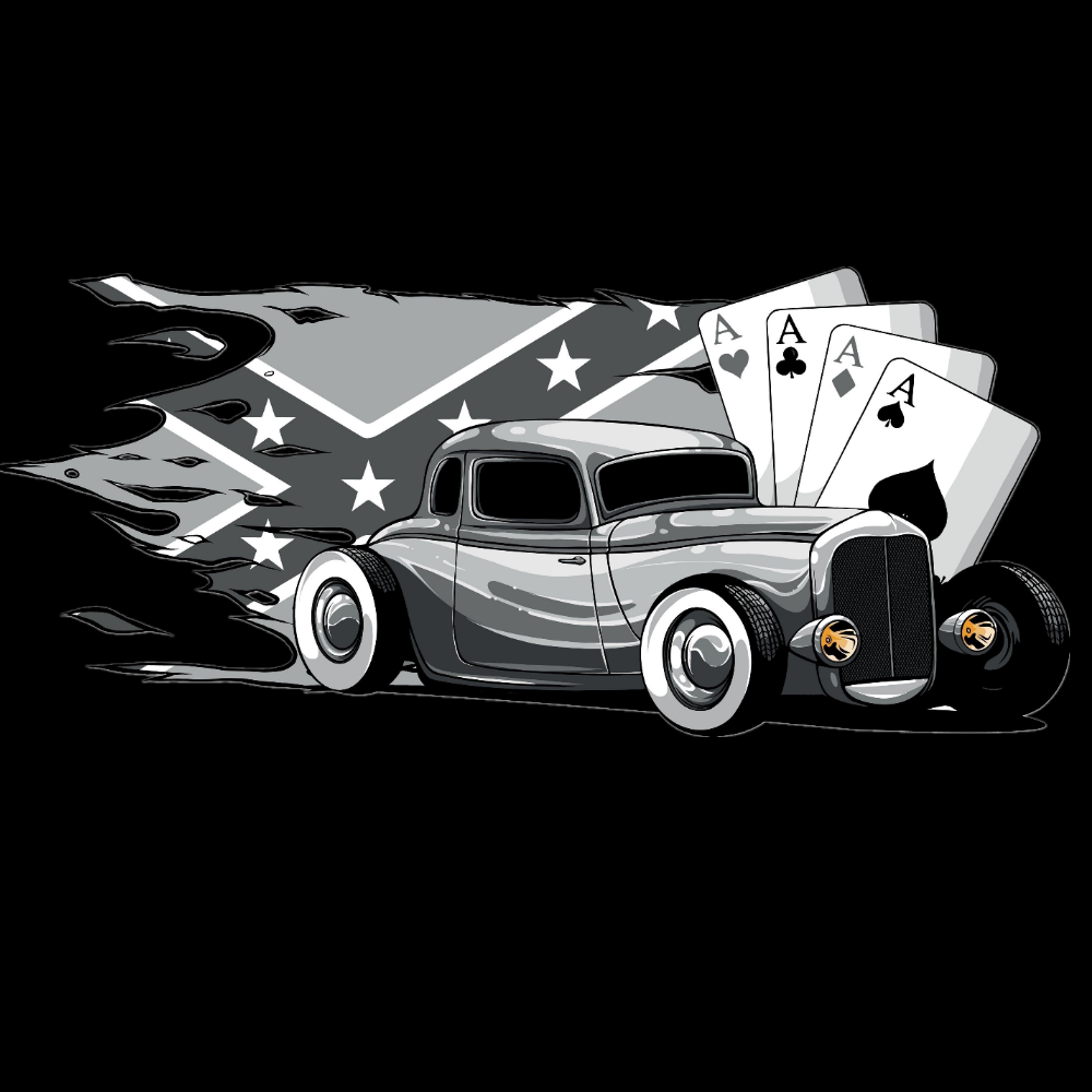 HIHATON PAITA MUSTA - HOT RODS AND CARDS (00 2836)