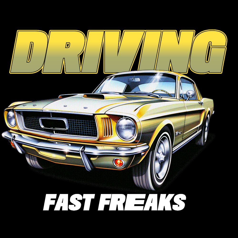 VAUHTI T-PAITA MUSTA - DRIVING FAST FREAKS (00 2797)