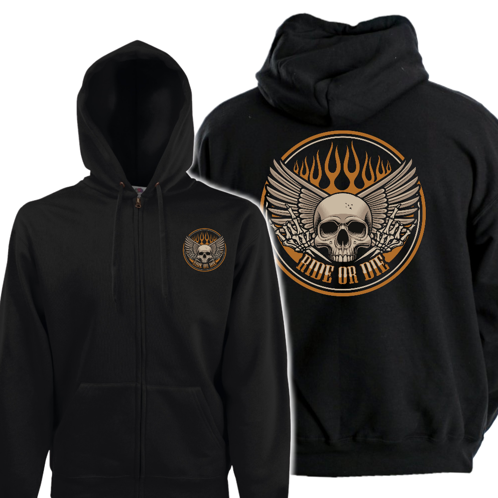 VETOKETJUHUPPARI - RIDE OR DIE FLAME SKULL (4013)