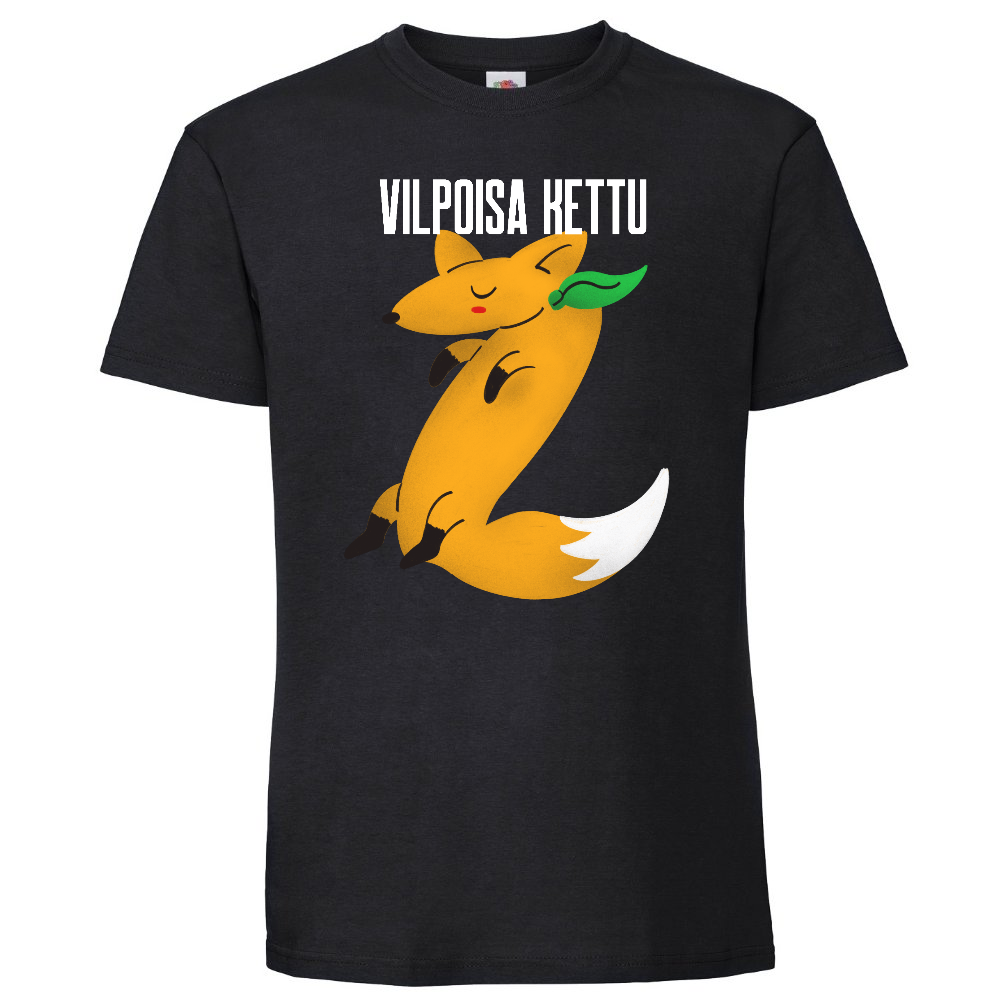 T-PAITA MUSTA - VILPOISA KETTU - KAMALA LUONNE (00 2783)